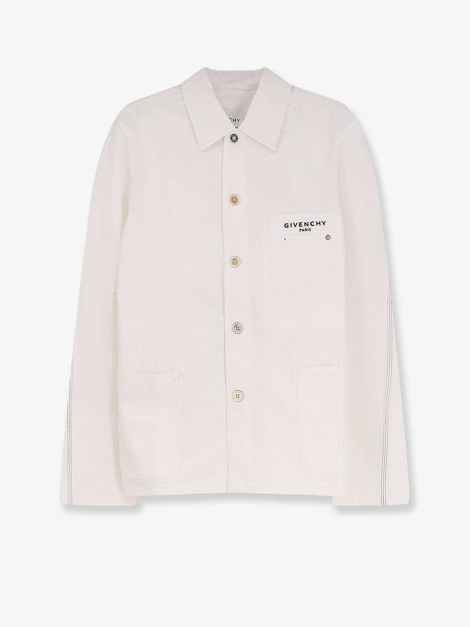 Givenchy Men Denim Jacket With Iconic Lettering Logo On The Front GIVENCHY