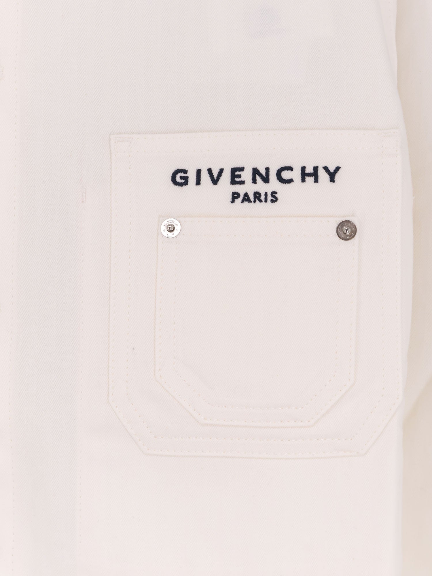 Givenchy Men Denim Jacket With Iconic Lettering Logo On The Front GIVENCHY