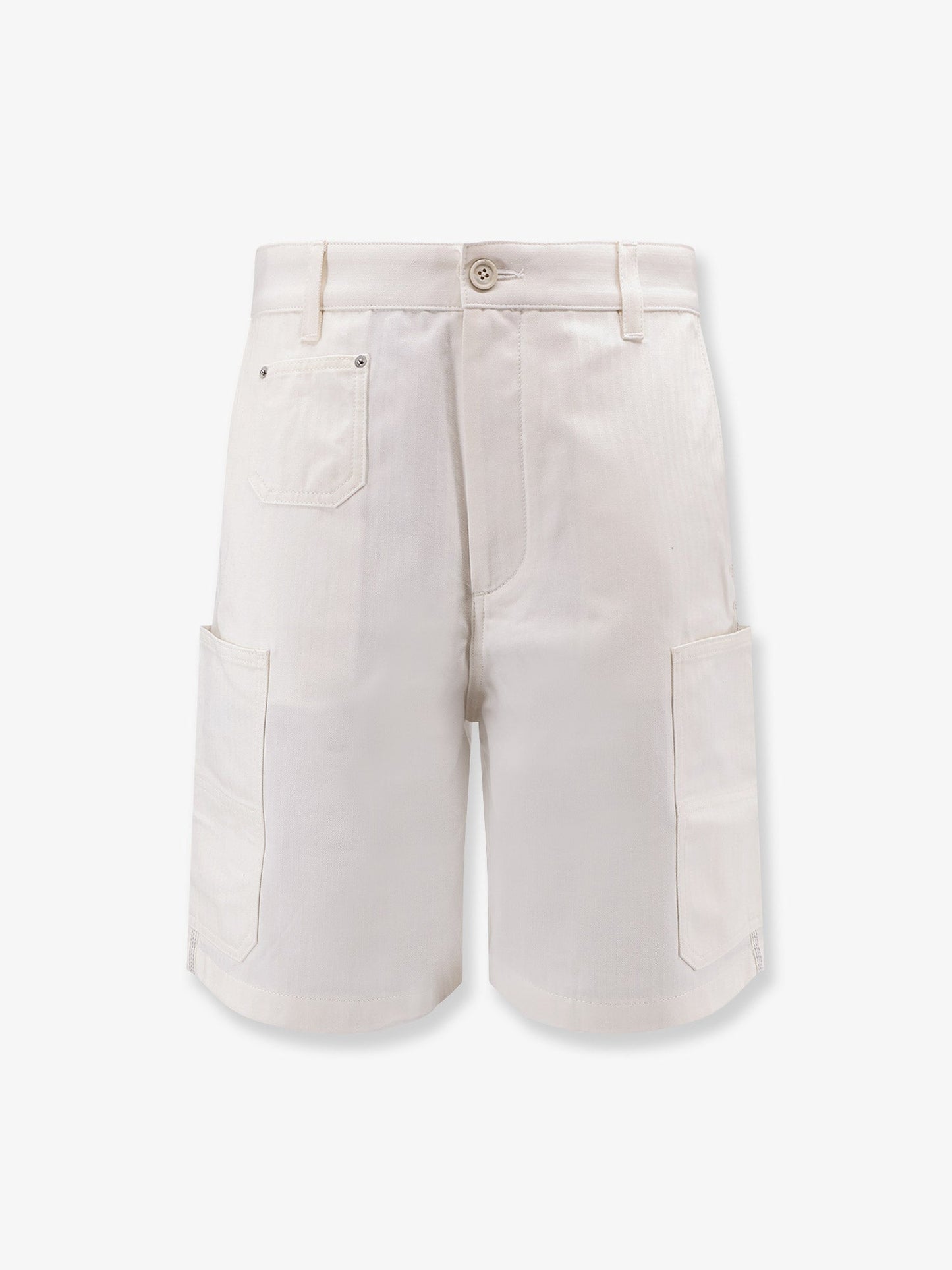 Givenchy Men Cotton Bermuda Shorts With Logo Embroidery GIVENCHY