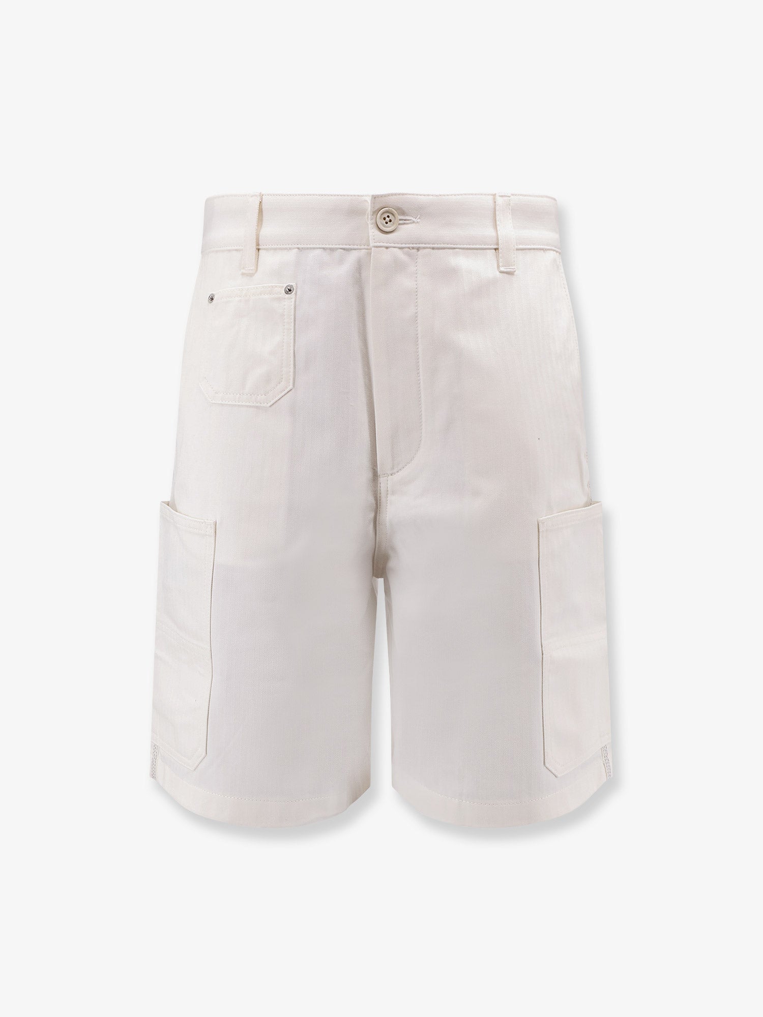 Givenchy Men Cotton Bermuda Shorts With Logo Embroidery GIVENCHY