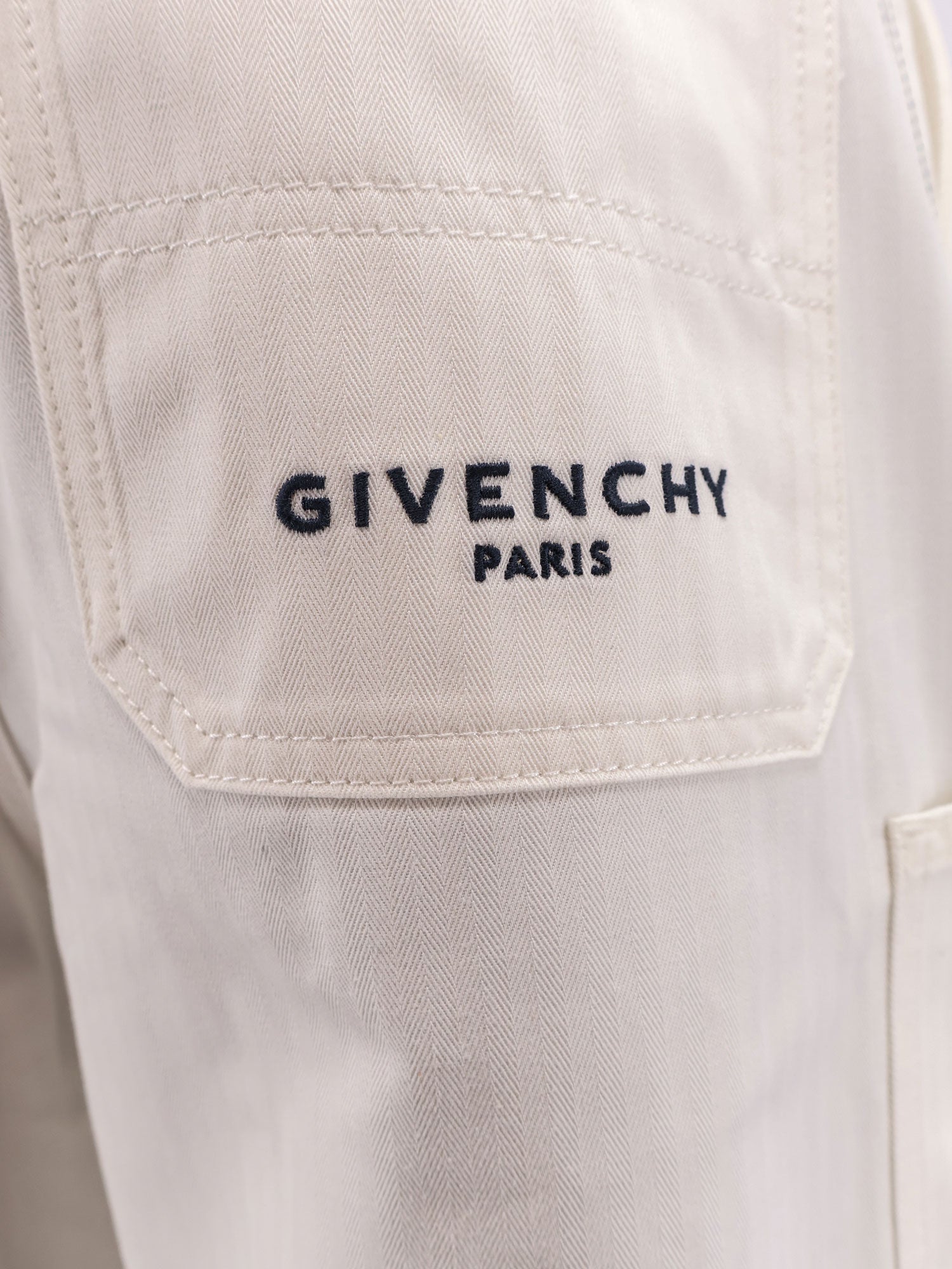 Givenchy Men Cotton Bermuda Shorts With Logo Embroidery GIVENCHY