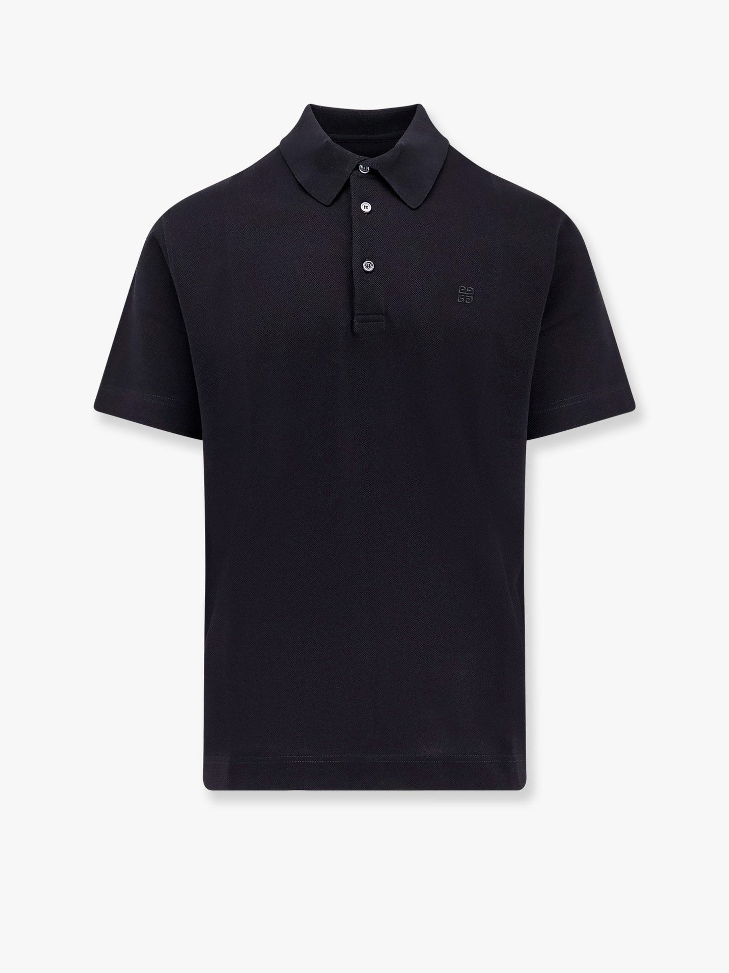 Givenchy Men Pique Cotton Polo Shirt With 4G Embroidery GIVENCHY
