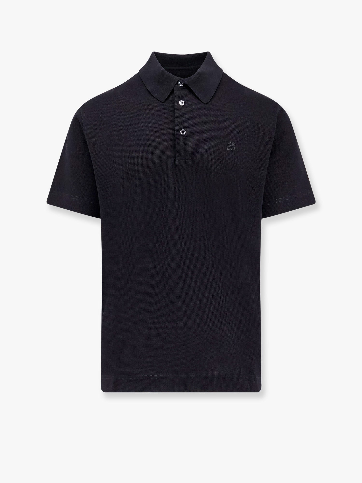 Givenchy Men Pique Cotton Polo Shirt With 4G Embroidery GIVENCHY