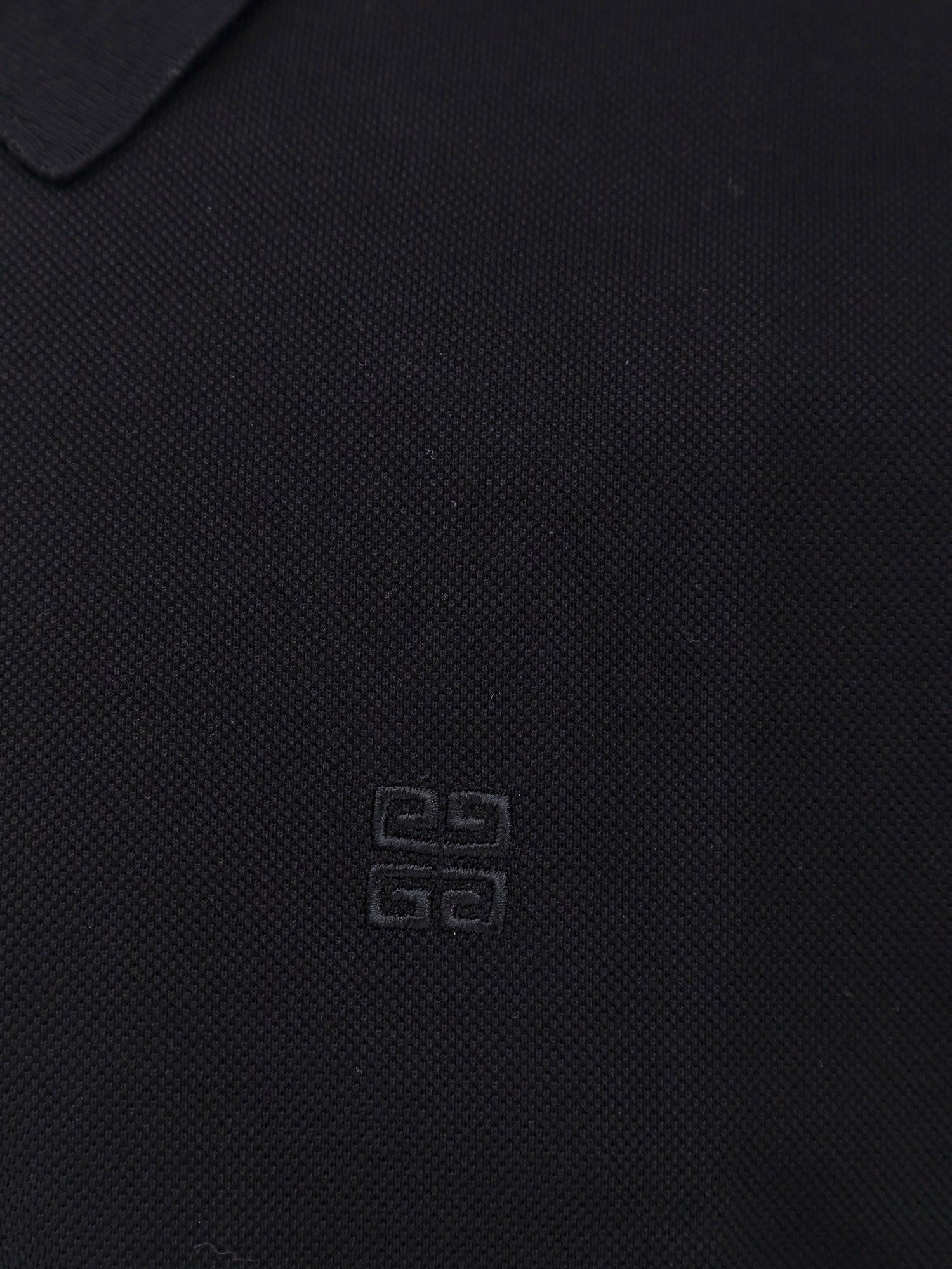 Givenchy Men Pique Cotton Polo Shirt With 4G Embroidery GIVENCHY