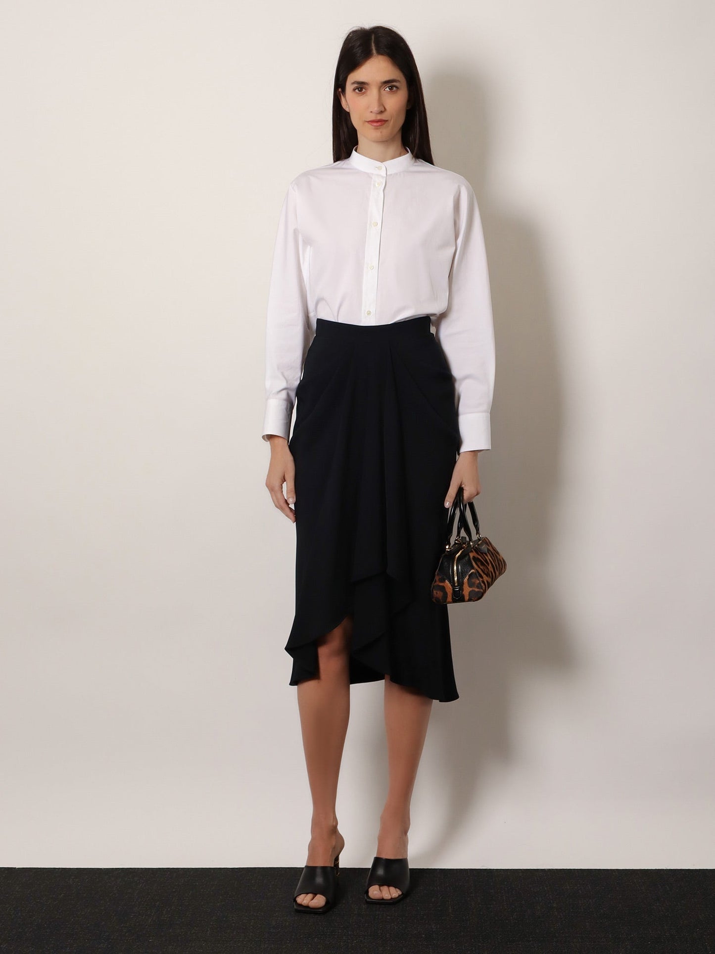 Givenchy Women Draped Midi Skirt GIVENCHY