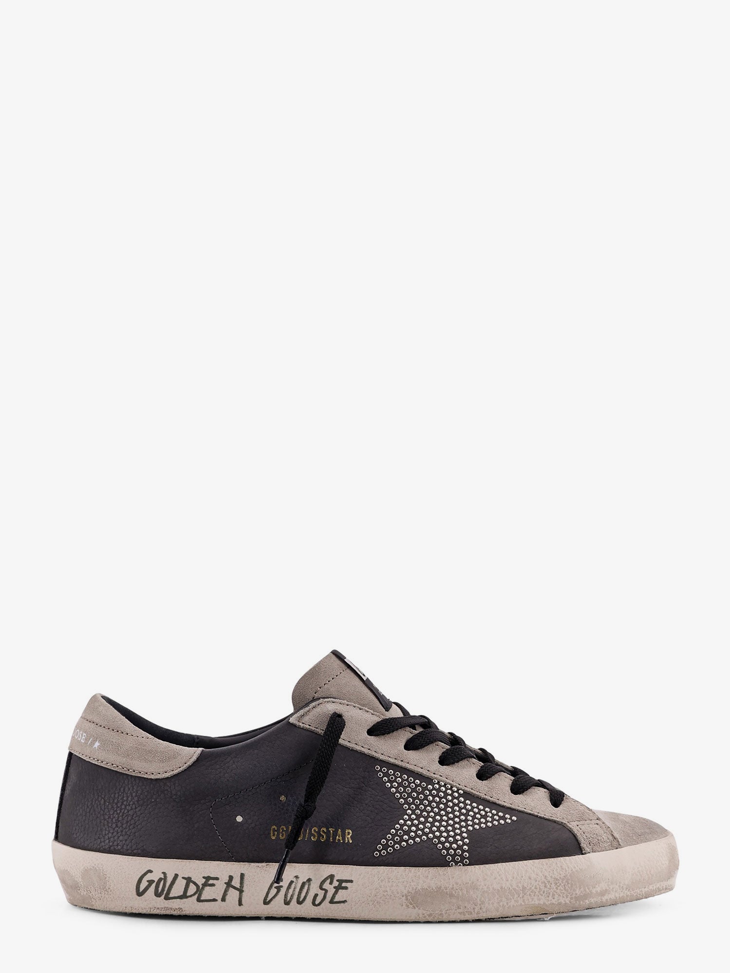 Golden Goose Deluxe Brand Men Superstar Leather Sneakers With Side Logo GOLDEN GOOSE