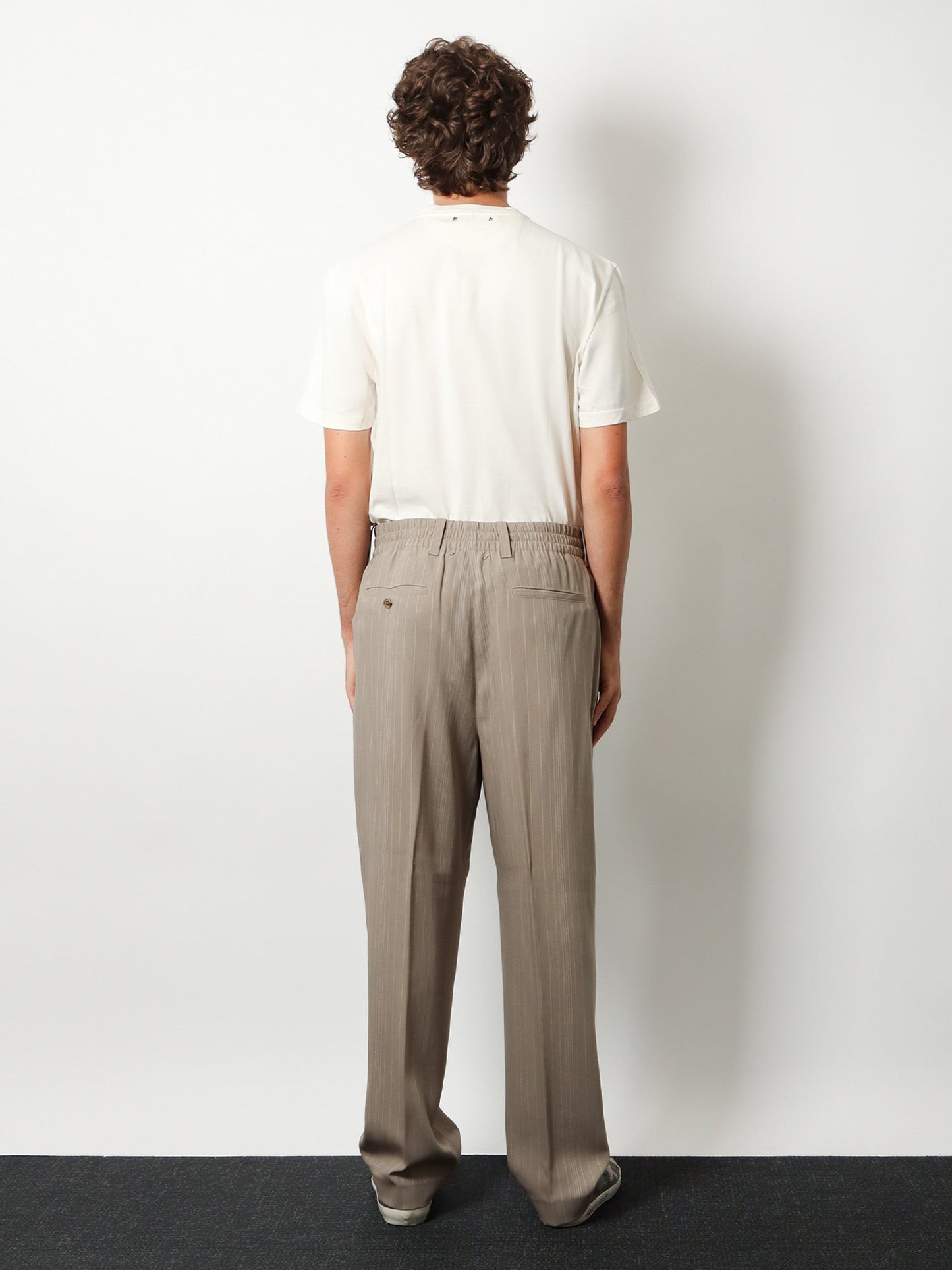 Golden Goose Deluxe Brand Men Wool Blend Trousers With Pinstripe Pattern GOLDEN GOOSE