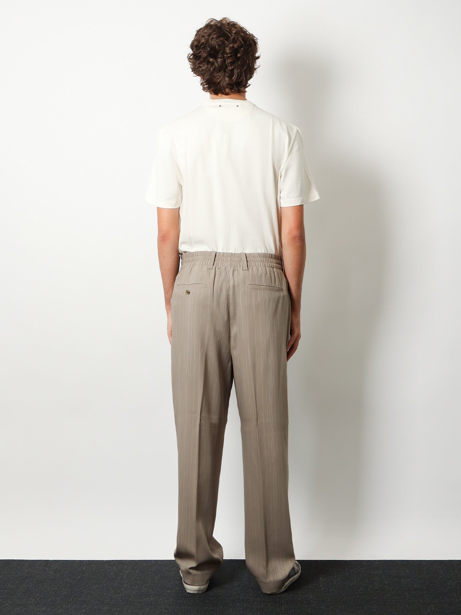Golden Goose Deluxe Brand Men Wool Blend Trousers With Pinstripe Pattern GOLDEN GOOSE