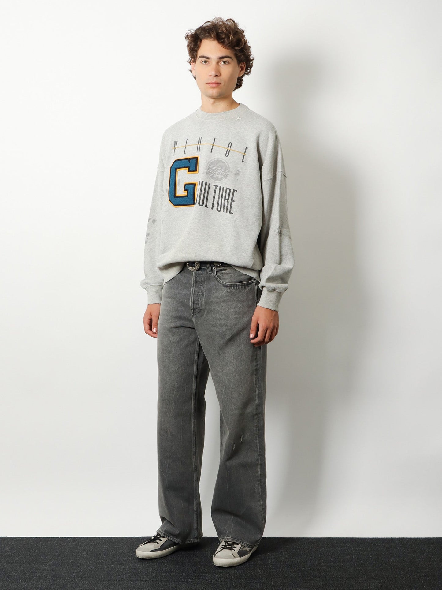 Golden Goose Deluxe Brand Men Cotton Sweatshirt With Print On The Front GOLDEN GOOSE