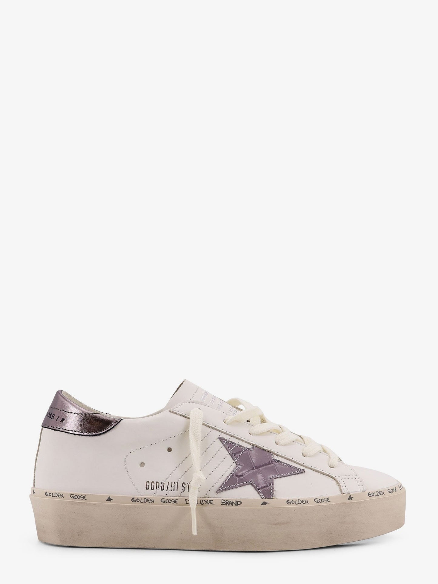 Golden Goose Deluxe Brand Women Hi Star Leather Sneakers With Side Logo GOLDEN GOOSE