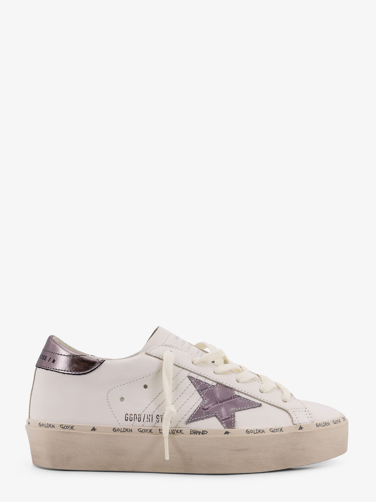 Golden Goose Deluxe Brand Women Hi Star Leather Sneakers With Side Logo GOLDEN GOOSE
