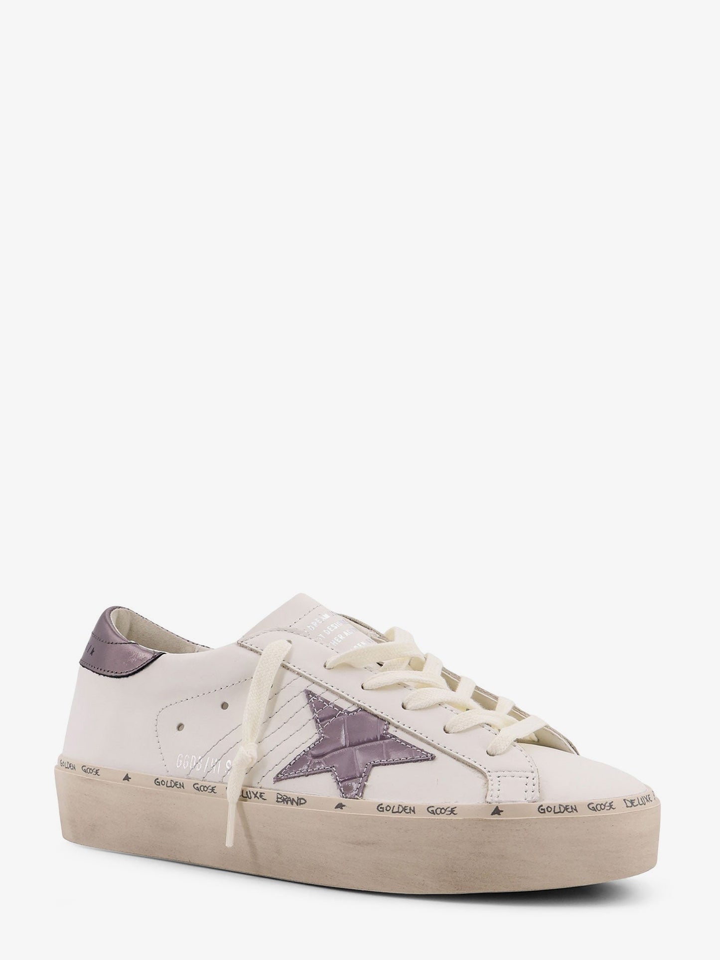 Golden Goose Deluxe Brand Women Hi Star Leather Sneakers With Side Logo GOLDEN GOOSE