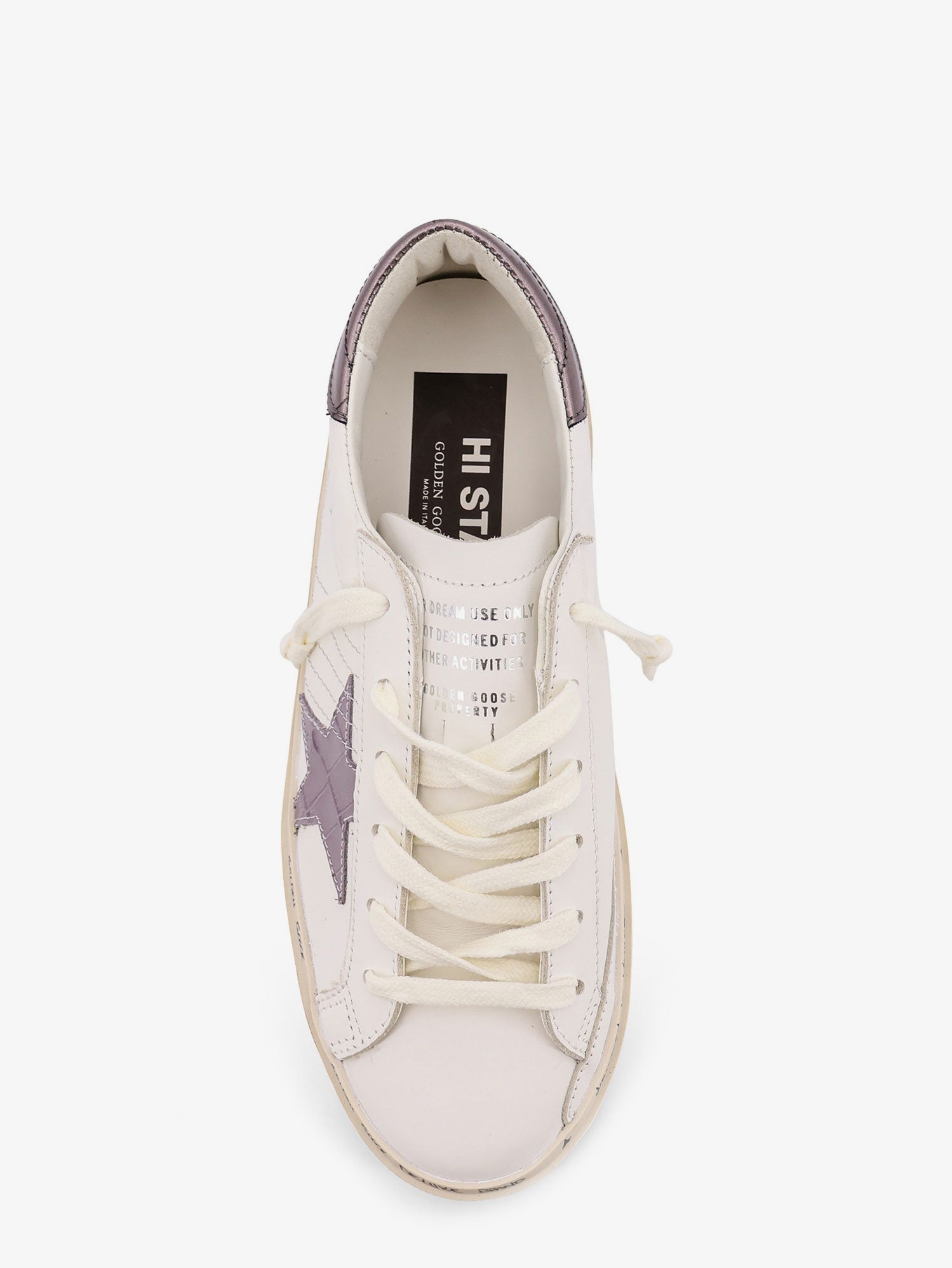 Golden Goose Deluxe Brand Women Hi Star Leather Sneakers With Side Logo GOLDEN GOOSE