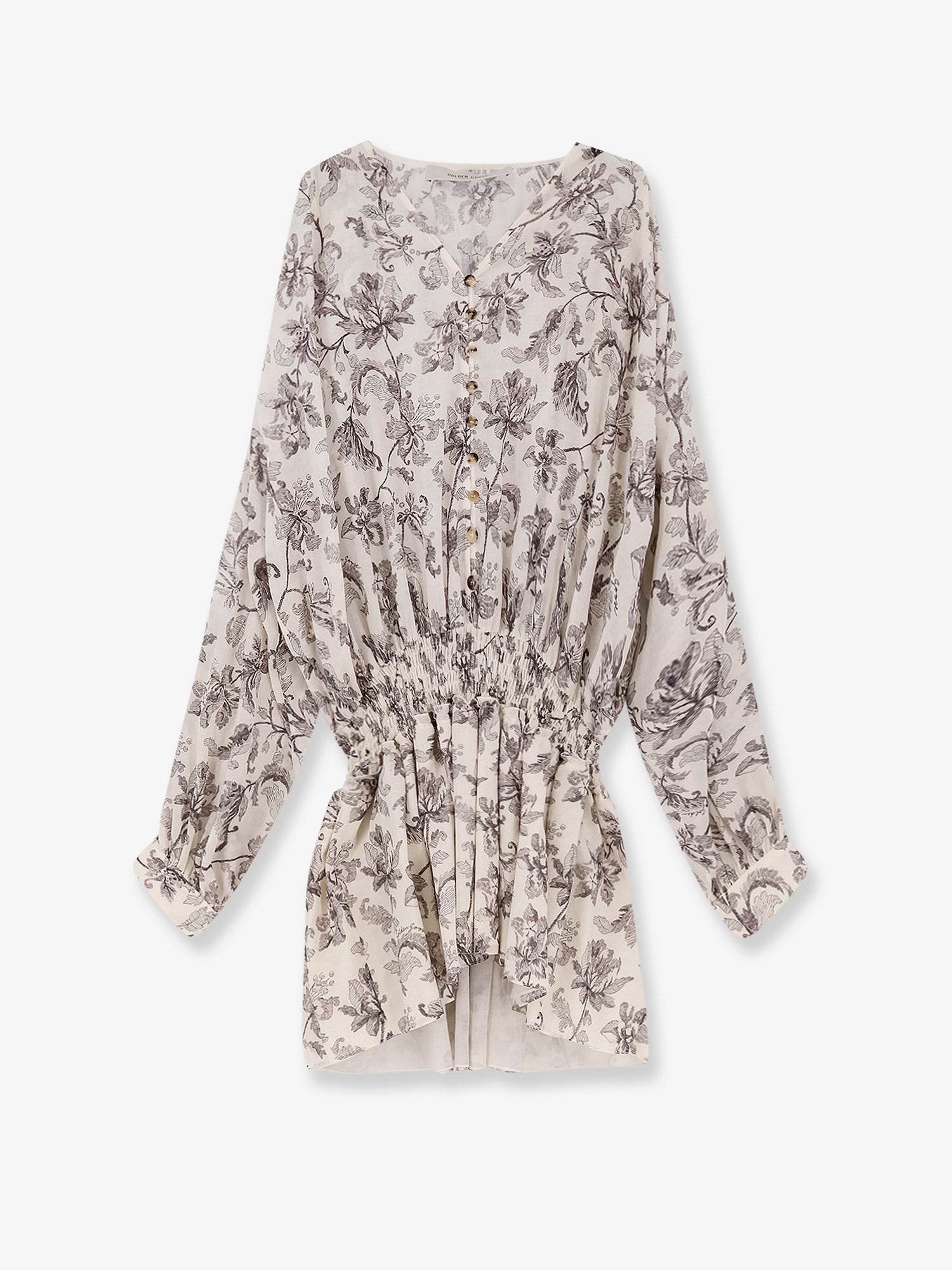 Golden Goose Deluxe Brand Women Short Cotton Dress With Floral Pattern GOLDEN GOOSE