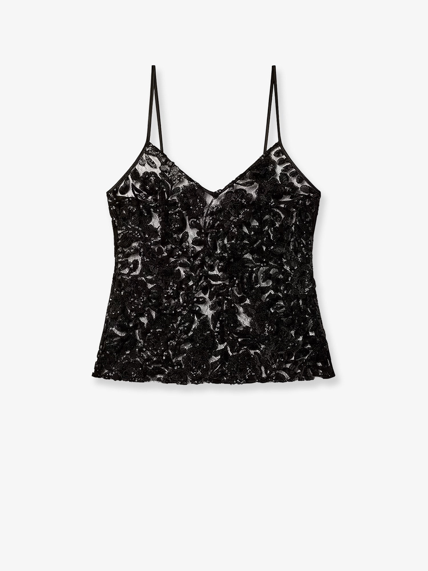 Golden Goose Deluxe Brand Women Tulle Top With Sequins Embroidery GOLDEN GOOSE