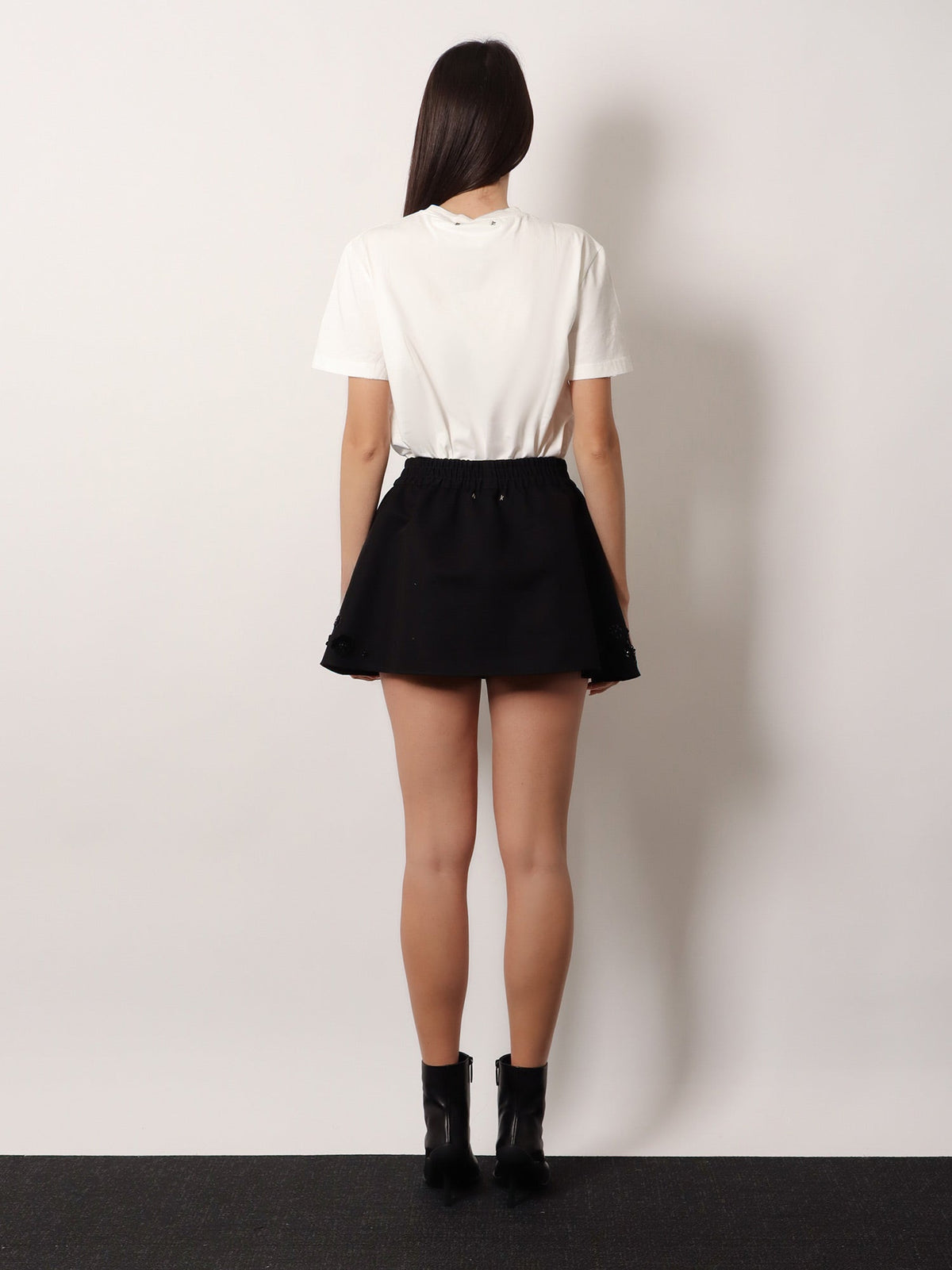 Golden Goose Deluxe Brand Women Cotton Blend Midi Skirt With Floral Sequin And Crystal Details GOLDEN GOOSE