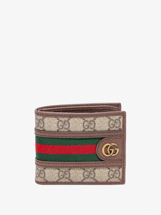 Gucci Men Ophidia Gg Supreme Fabric And Leather Wallet GUCCI