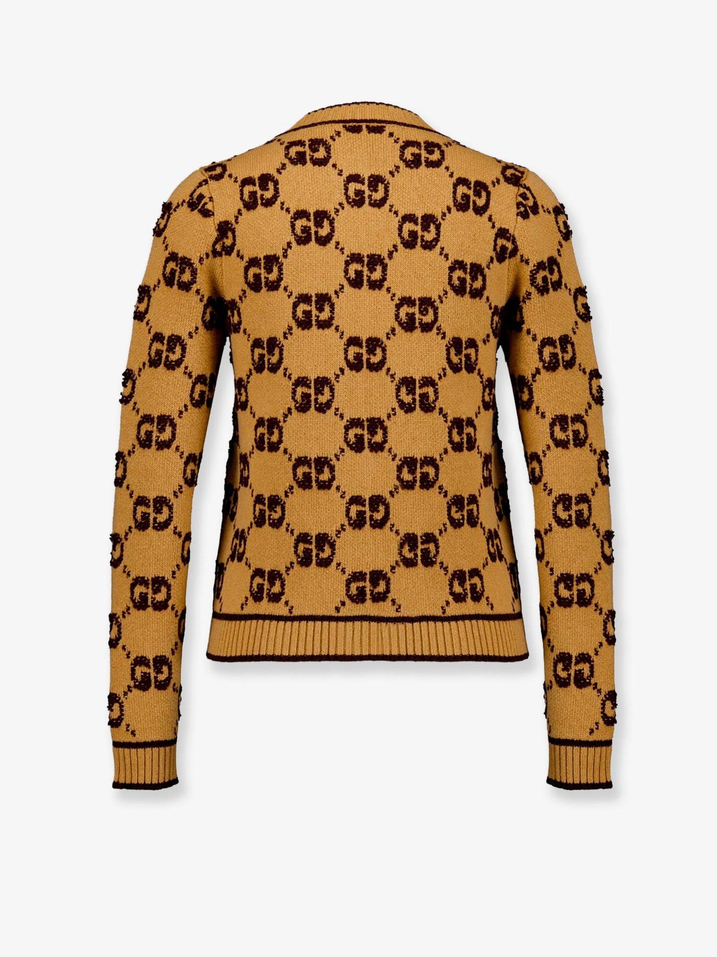 Gucci Women Wool Cardigan With Gg Inlay GUCCI