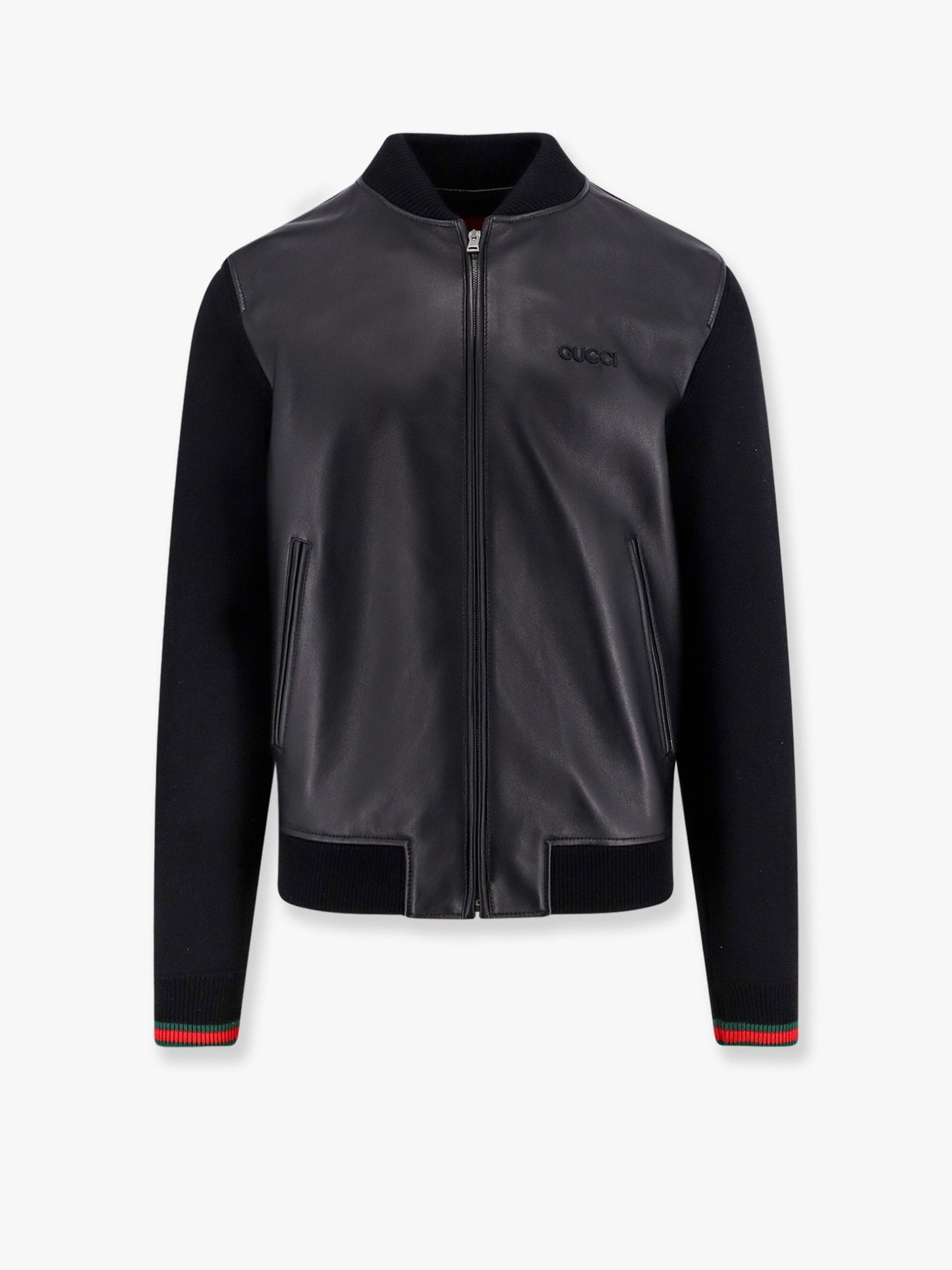 Gucci Men Leather And Wool Jacket GUCCI