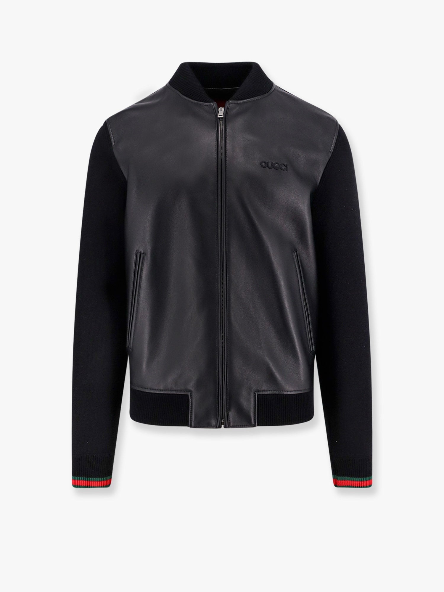 Gucci Men Leather And Wool Jacket GUCCI