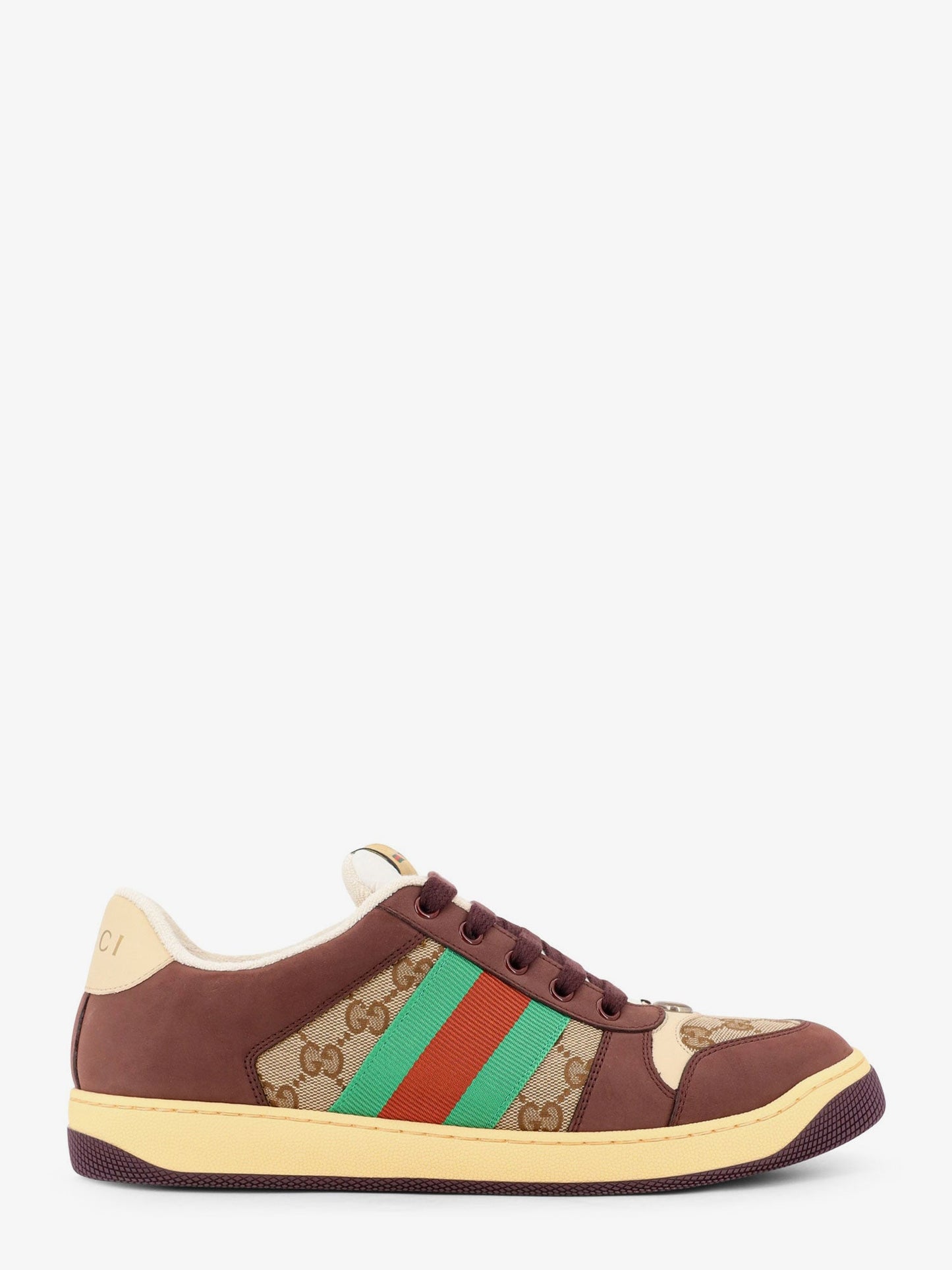 Gucci Men Gg Fabric Leather Sneakers GUCCI