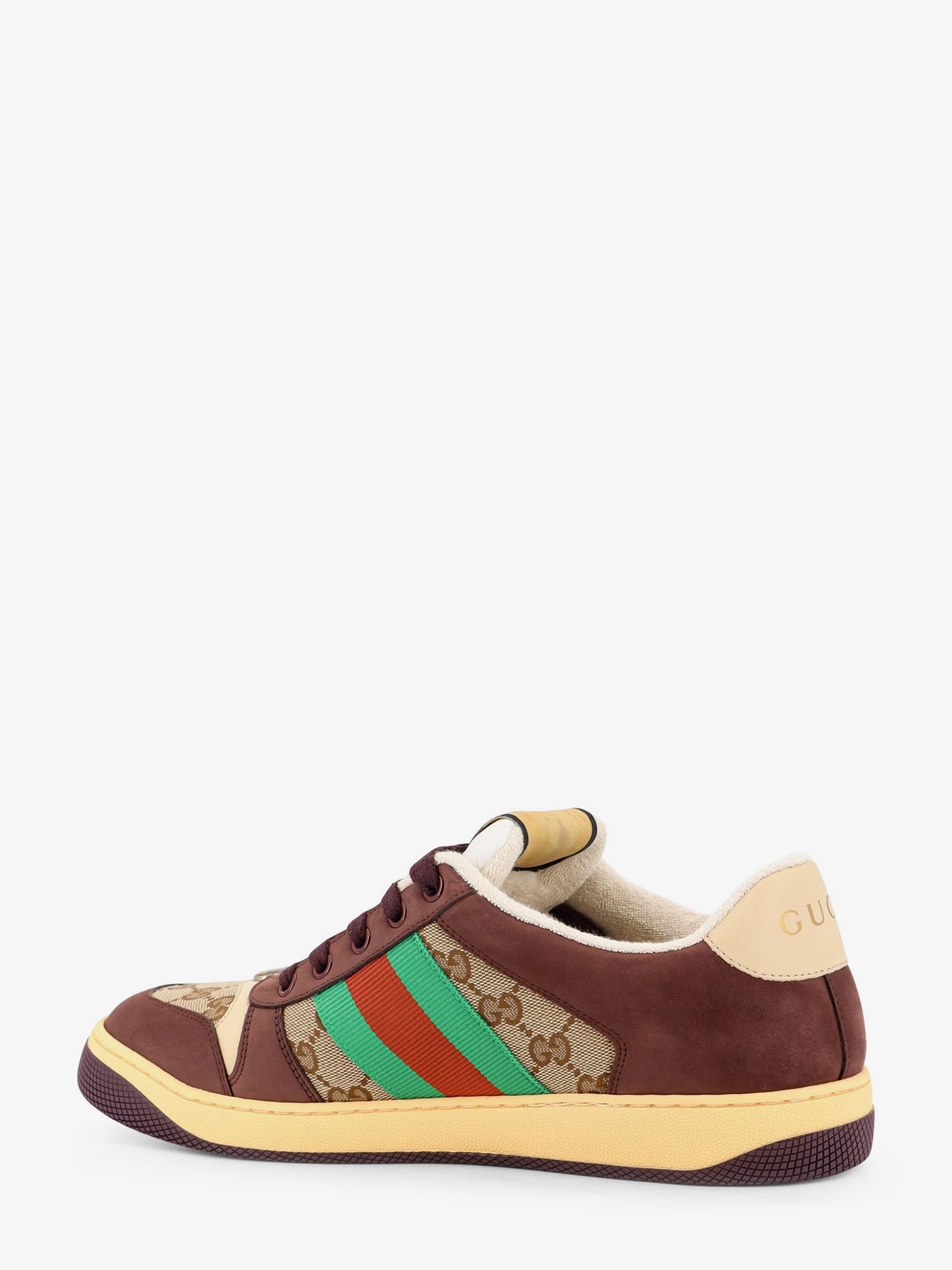 Gucci Men Gg Fabric Leather Sneakers GUCCI