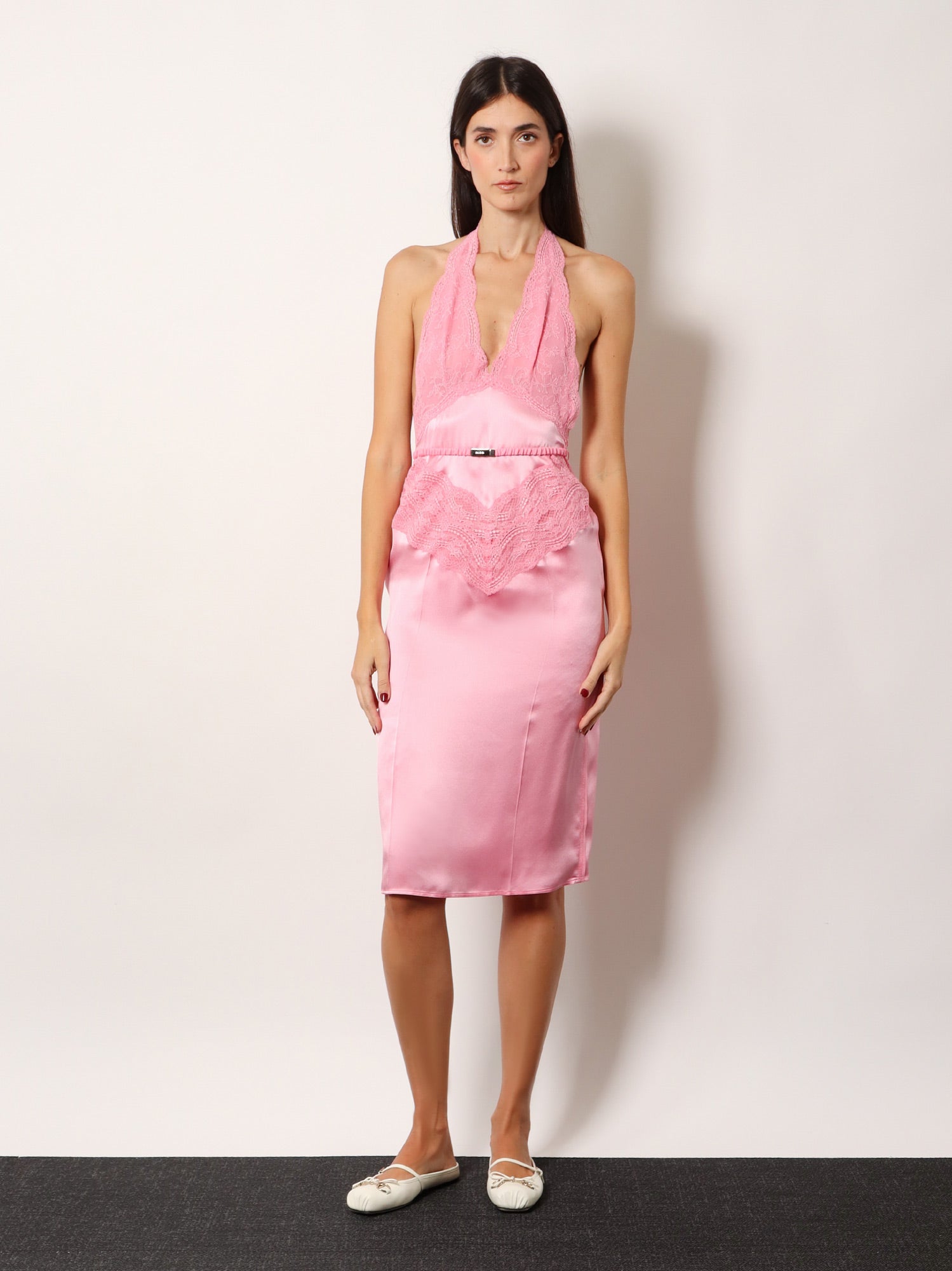 Gucci Women Silk Satin Midi Dress GUCCI