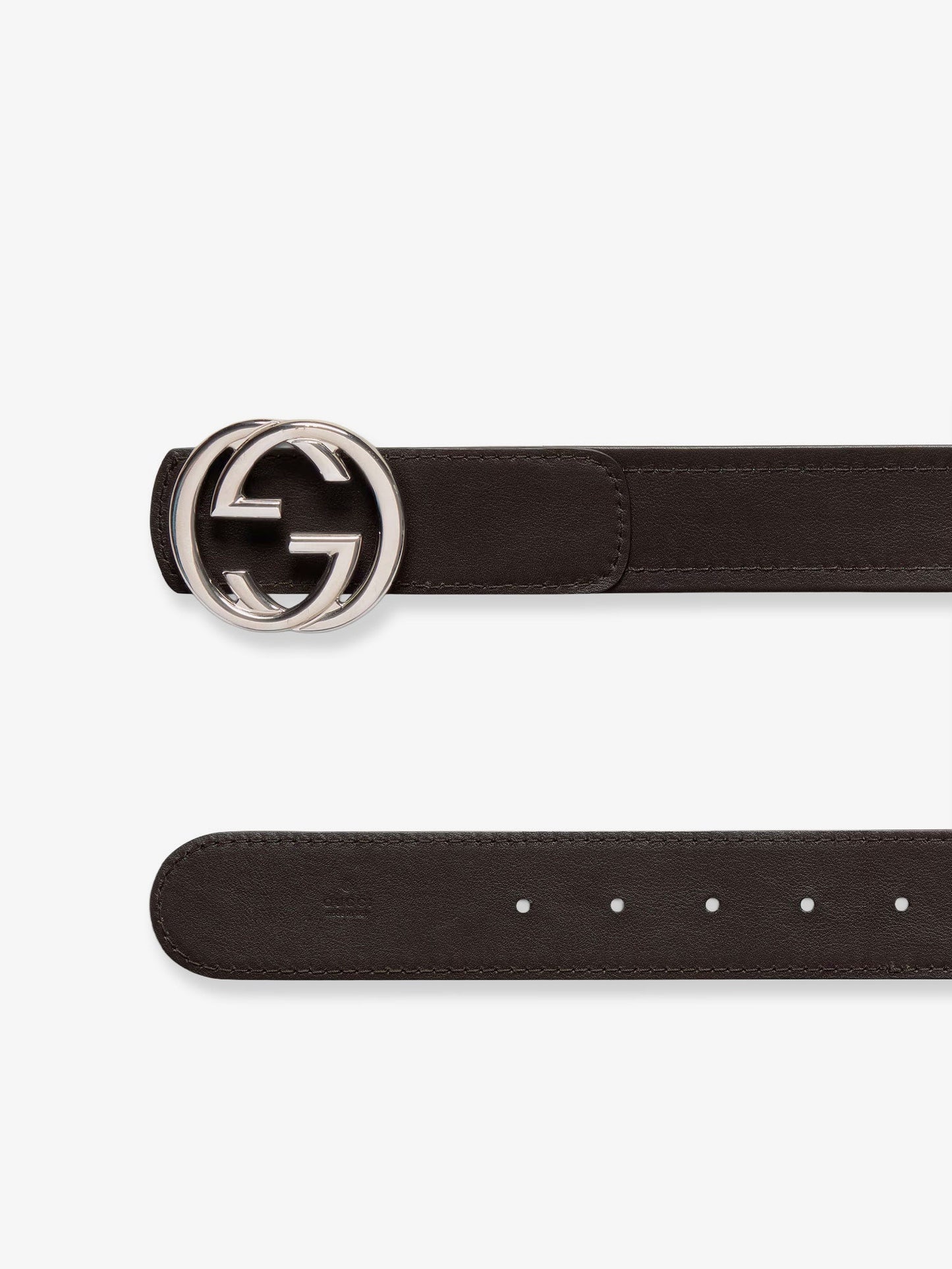 Gucci Men Web Fabric And Leather Belt GUCCI