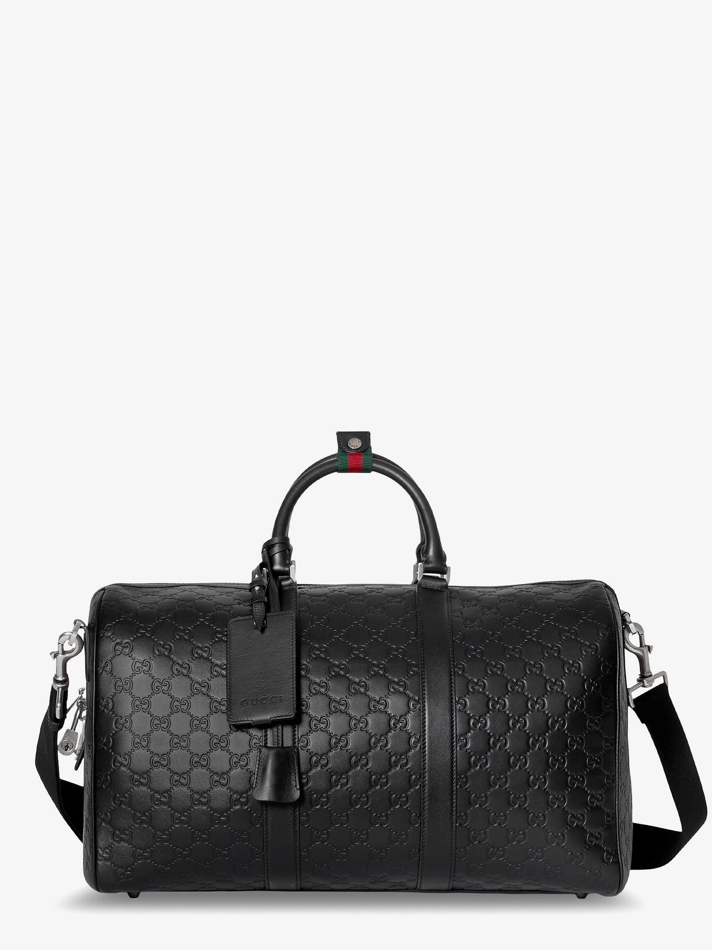Gucci Men Coated Canvas Gg Emblem Travel Bag With Gg Motif GUCCI