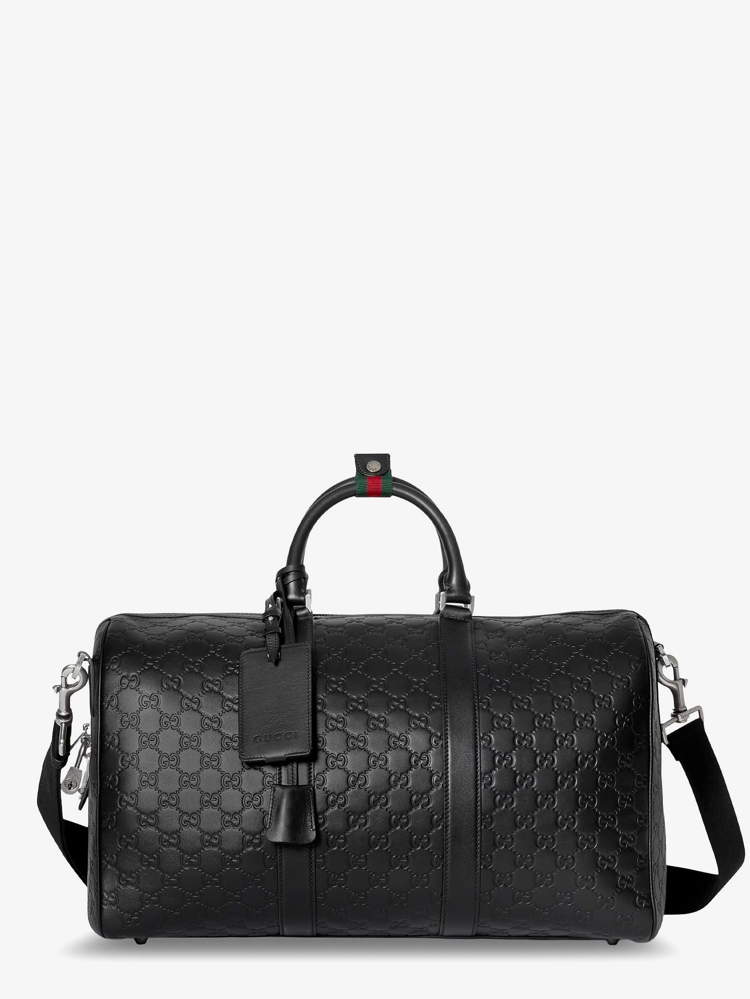 Gucci Men Coated Canvas Gg Emblem Travel Bag With Gg Motif GUCCI
