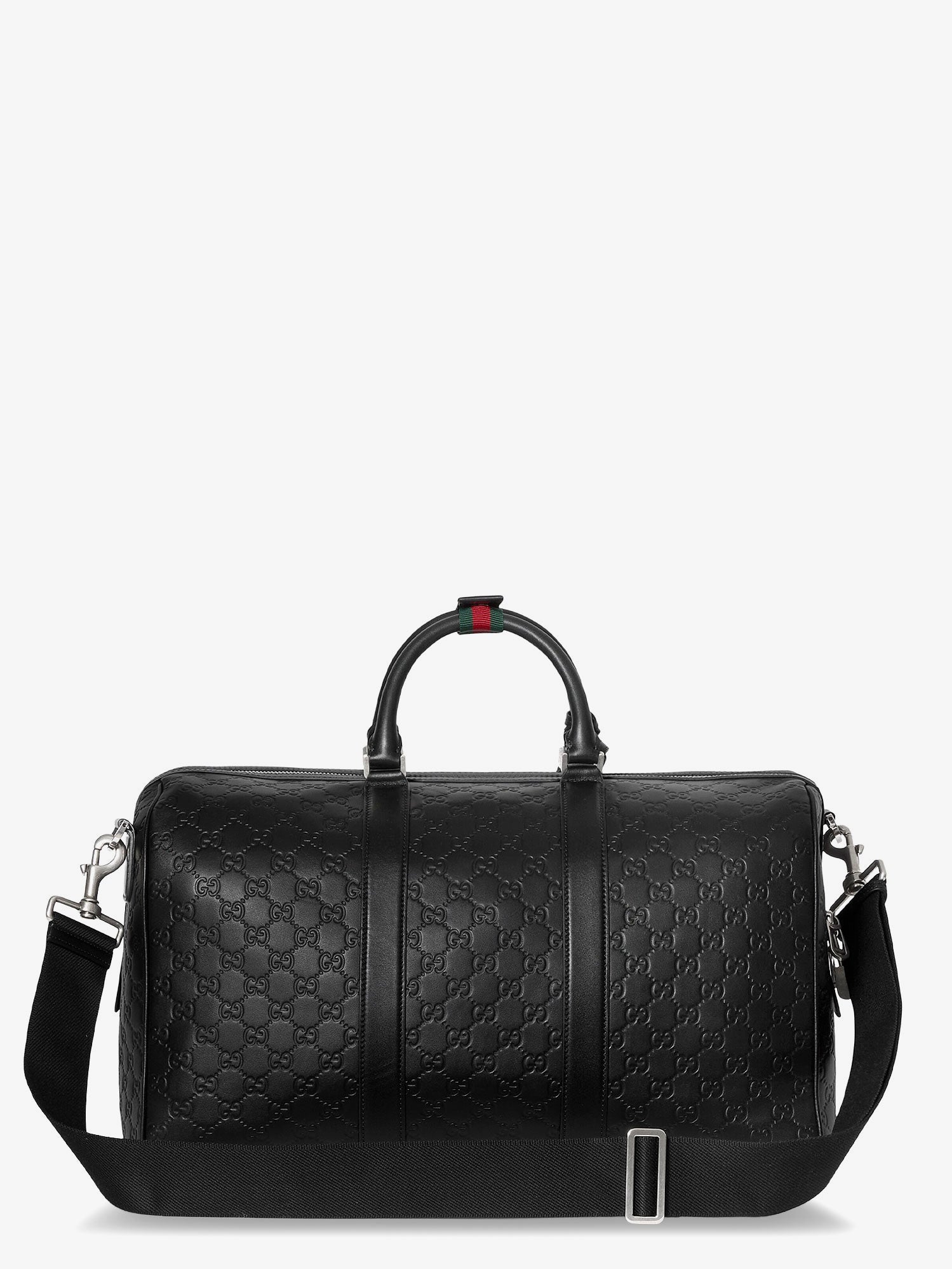 Gucci Men Coated Canvas Gg Emblem Travel Bag With Gg Motif GUCCI