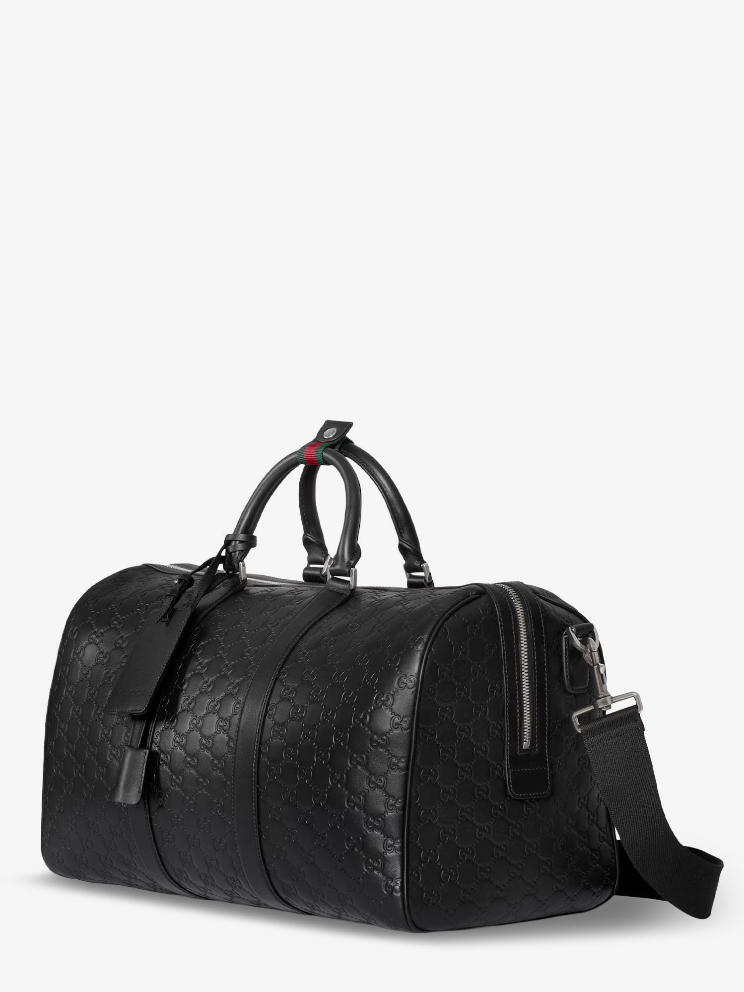 Gucci Men Coated Canvas Gg Emblem Travel Bag With Gg Motif GUCCI