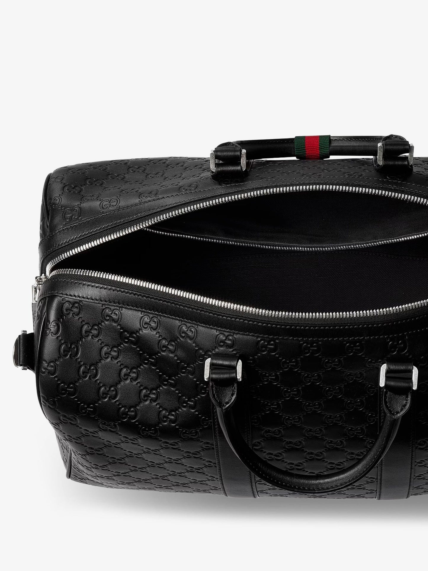 Gucci Men Coated Canvas Gg Emblem Travel Bag With Gg Motif GUCCI