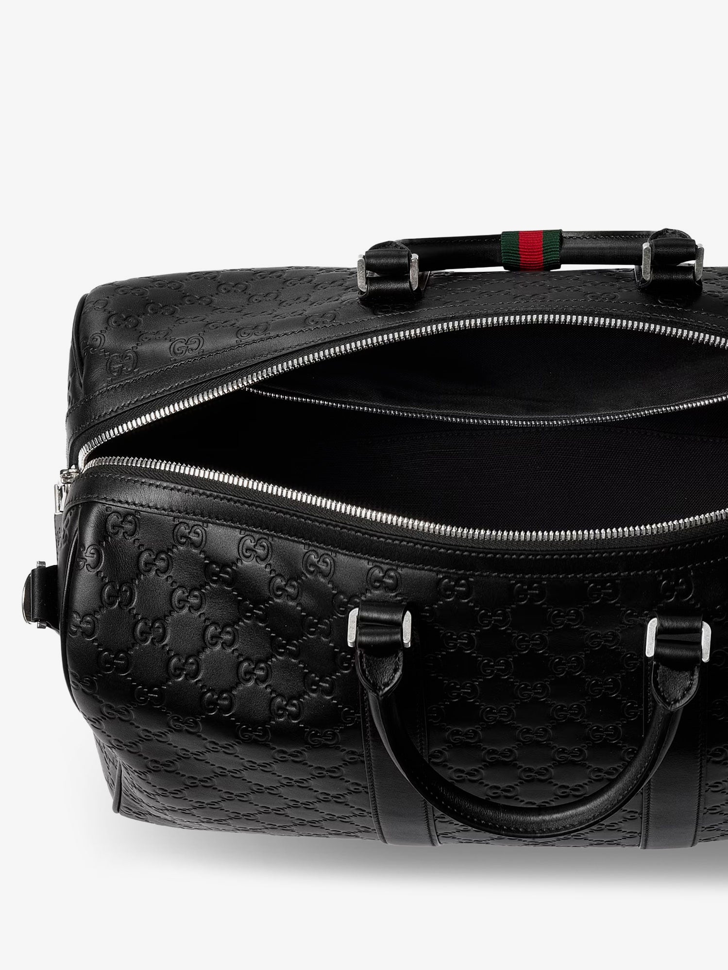 Gucci Men Coated Canvas Gg Emblem Travel Bag With Gg Motif GUCCI