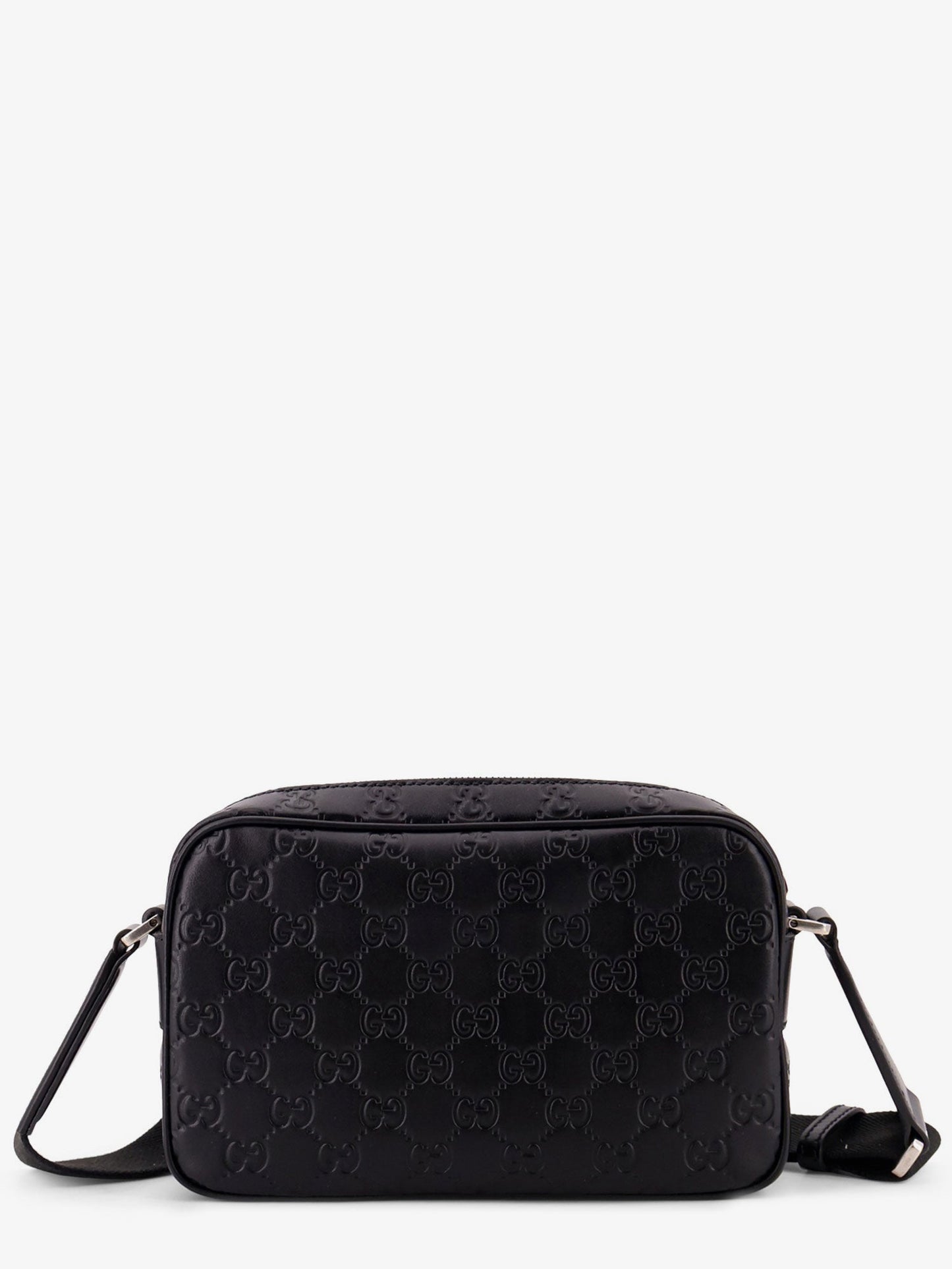 Gucci Men Gg Emblem Leather Crossbody Bag GUCCI