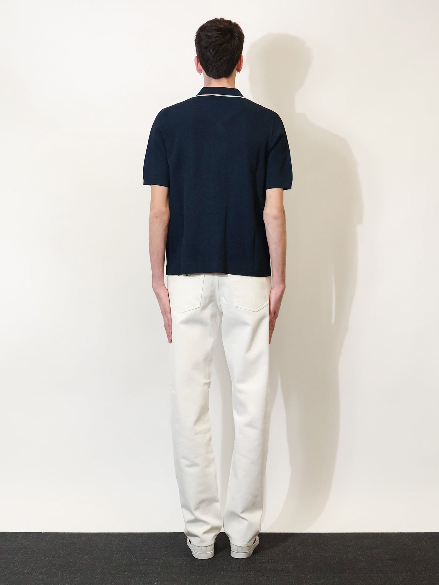 Gucci Men Viscose Blend Polo Shirt With Front Horsebit Embroidery GUCCI