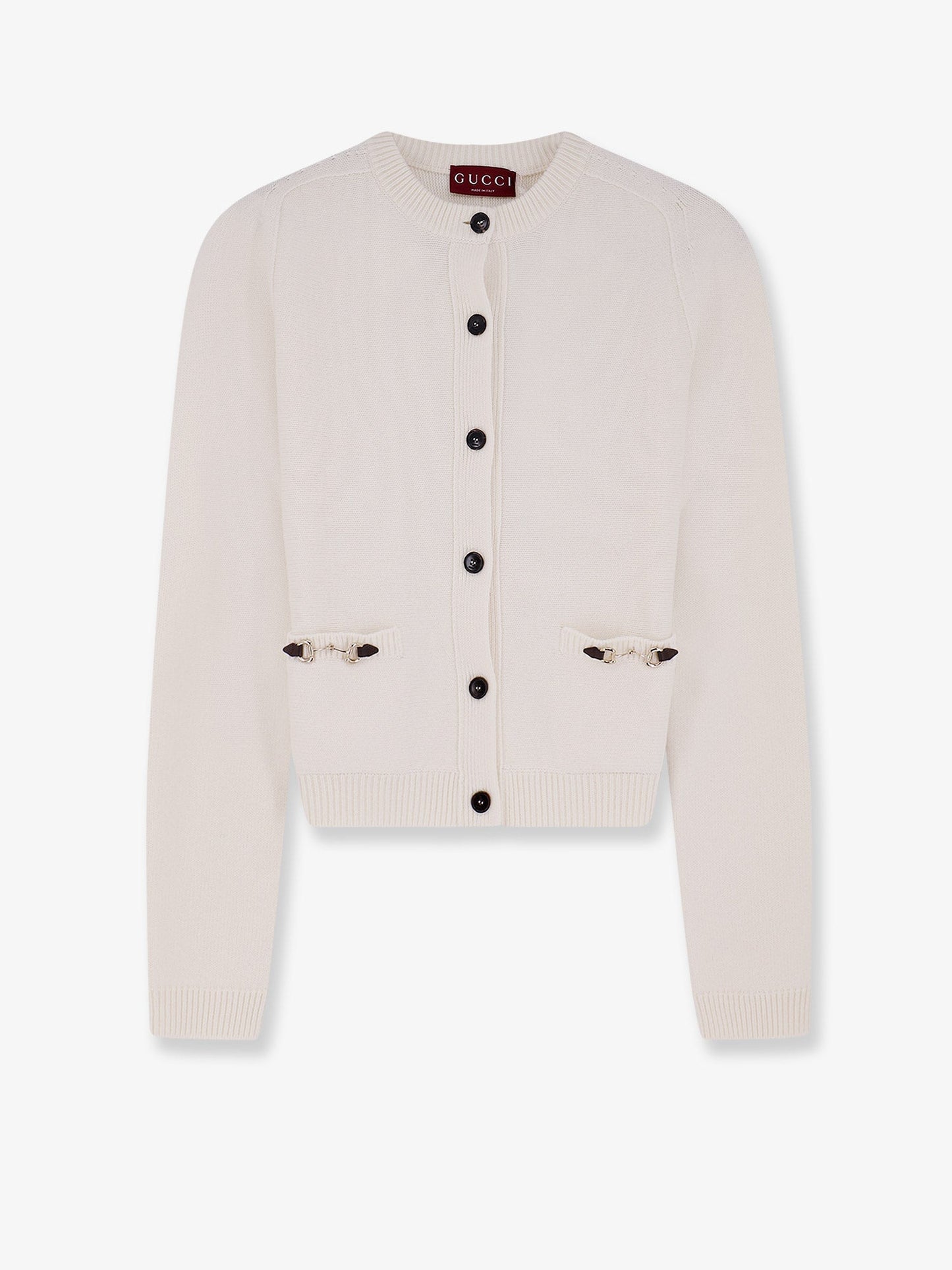 Gucci Women Wool And Cashmere Cardigan With Metal Horsebit GUCCI