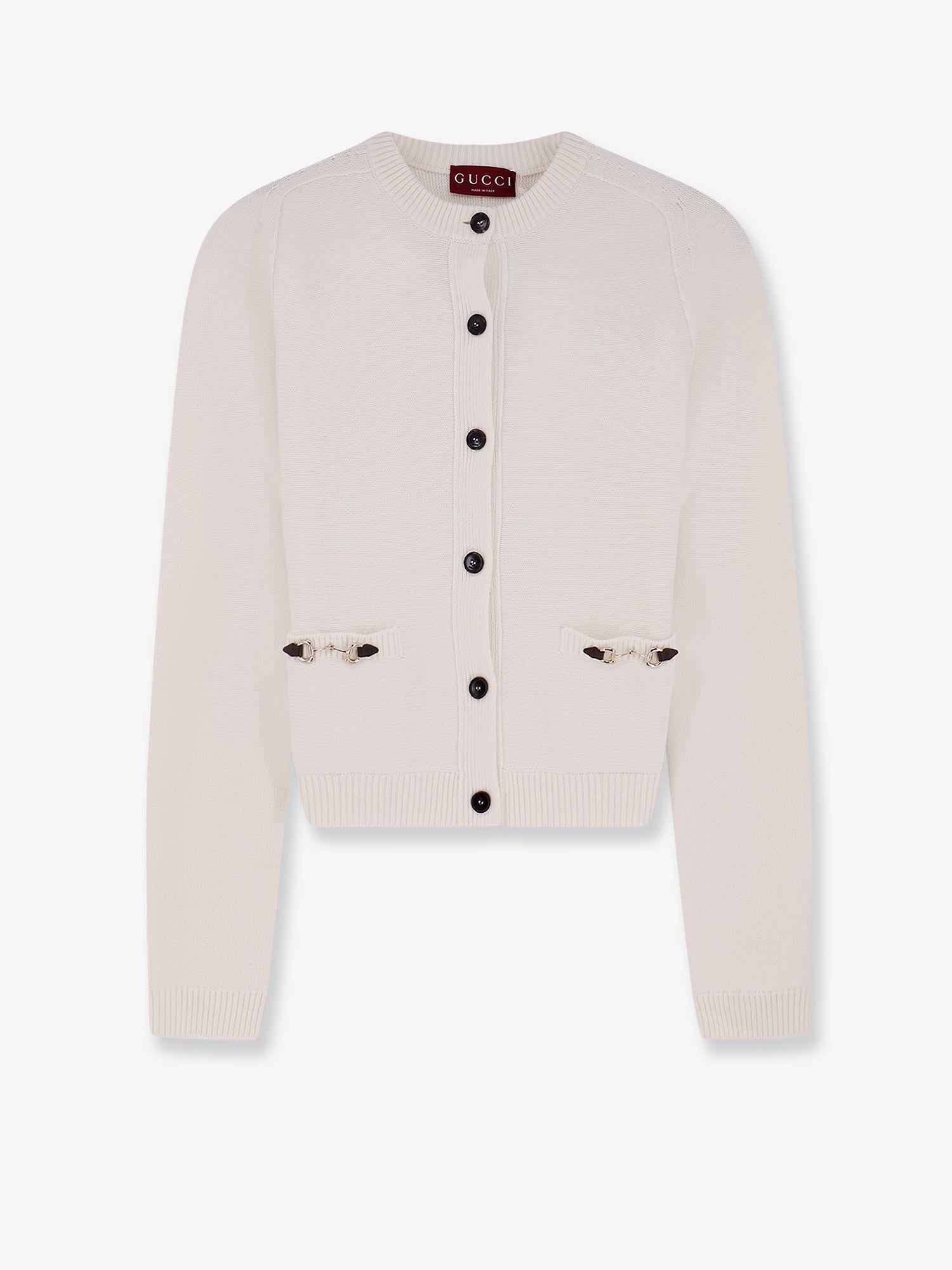 Gucci Women Wool And Cashmere Cardigan With Metal Horsebit GUCCI