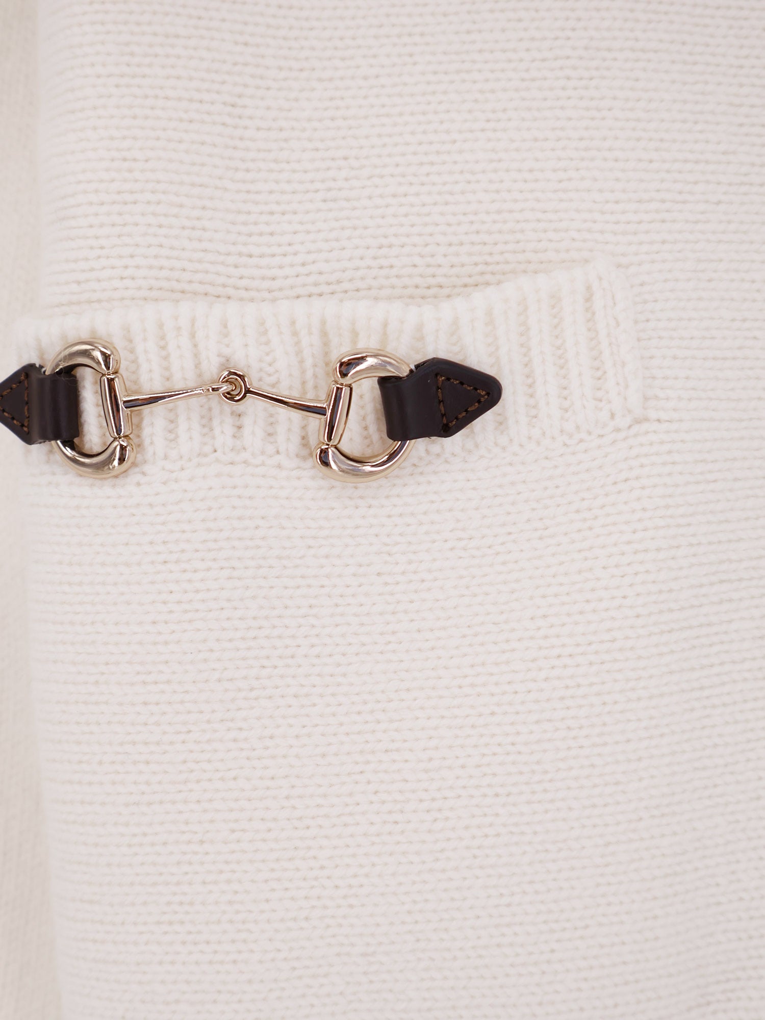 Gucci Women Wool And Cashmere Cardigan With Metal Horsebit GUCCI