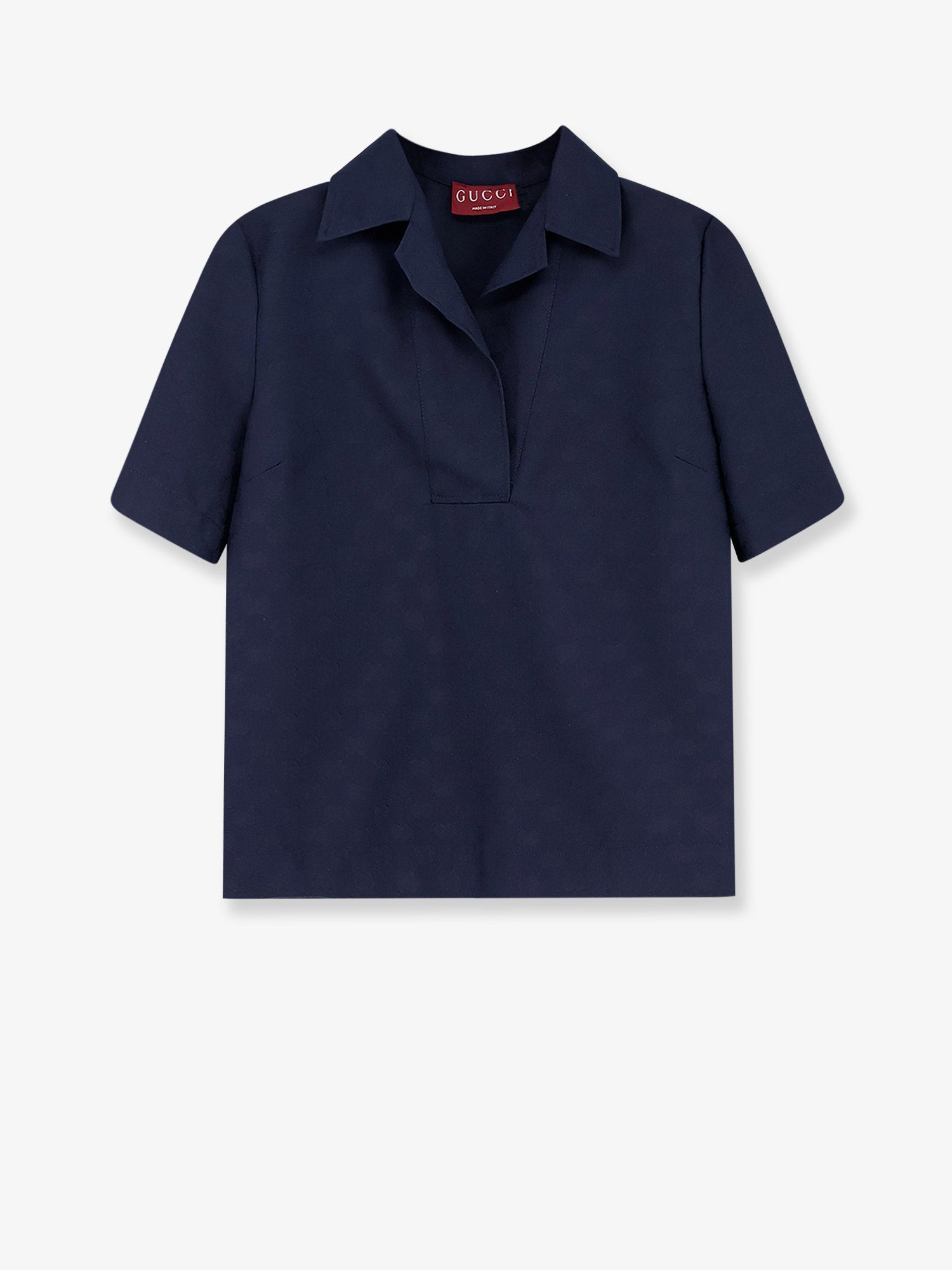 Gucci Women Fabric Polo Shirt With Gg Pattern GUCCI