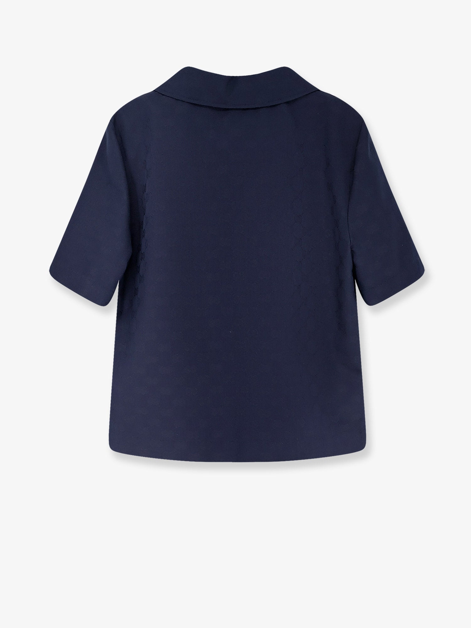 Gucci Women Fabric Polo Shirt With Gg Pattern GUCCI