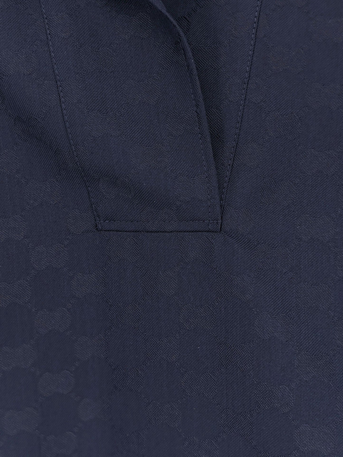 Gucci Women Fabric Polo Shirt With Gg Pattern GUCCI