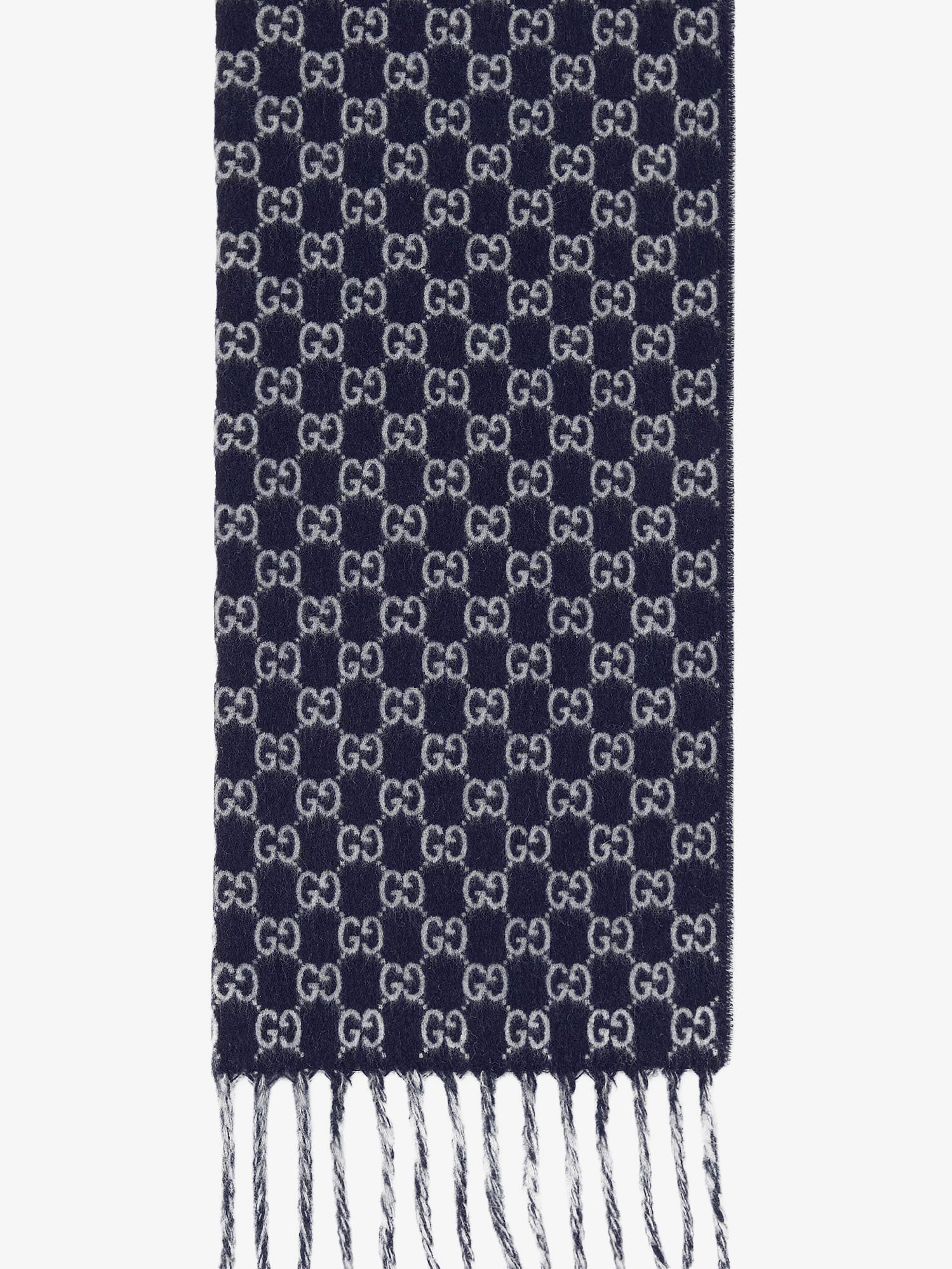Gucci Men Wgg Wool And Cashmere Scarf GUCCI