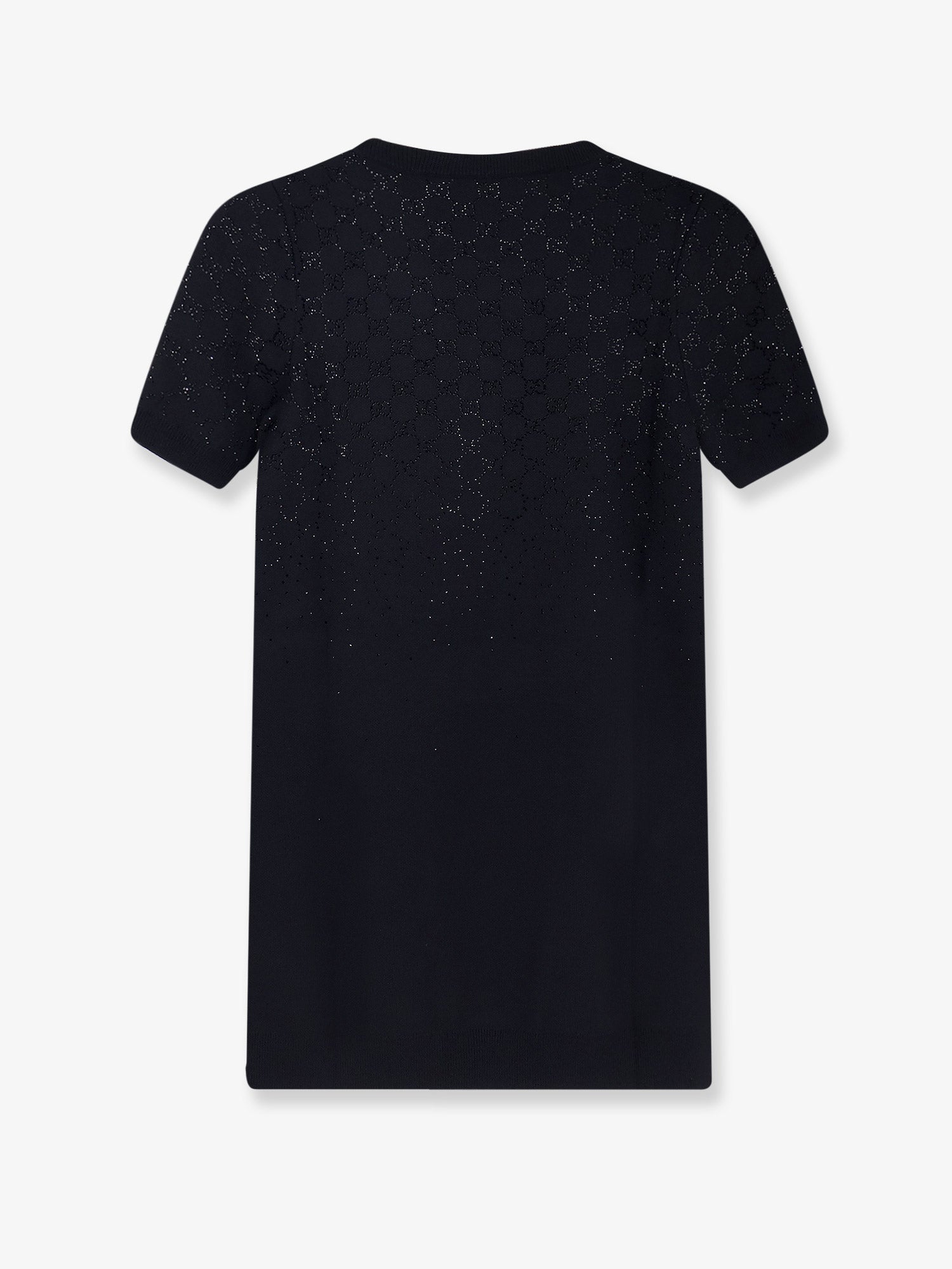 Gucci Women Short Wool Dress With Gg Crystals GUCCI
