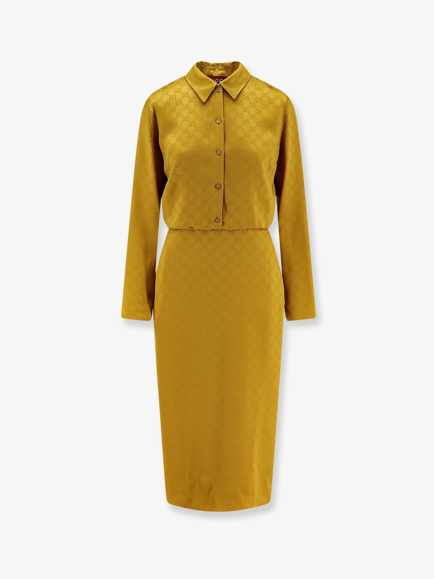 Gucci Women Gg Satin Chemisier Dress GUCCI