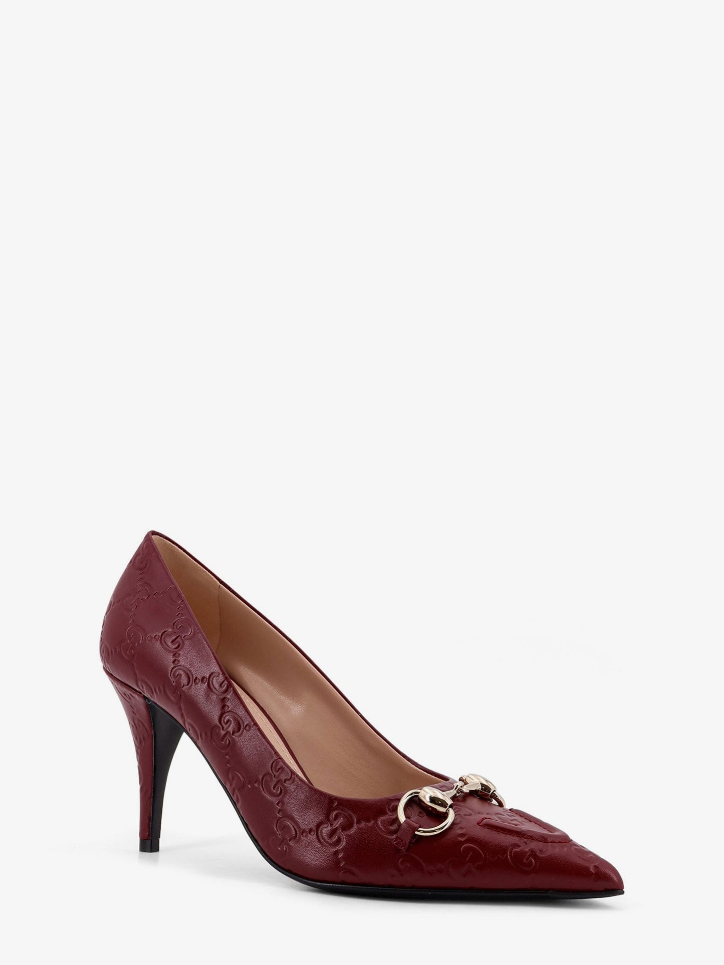 Gucci Women Gucci Rosso Ancora Gg Leather Decollete GUCCI