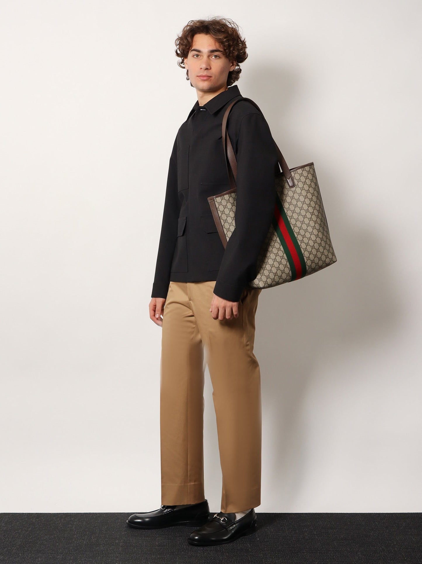Gucci Men Cotton Trousers With Web Detail GUCCI
