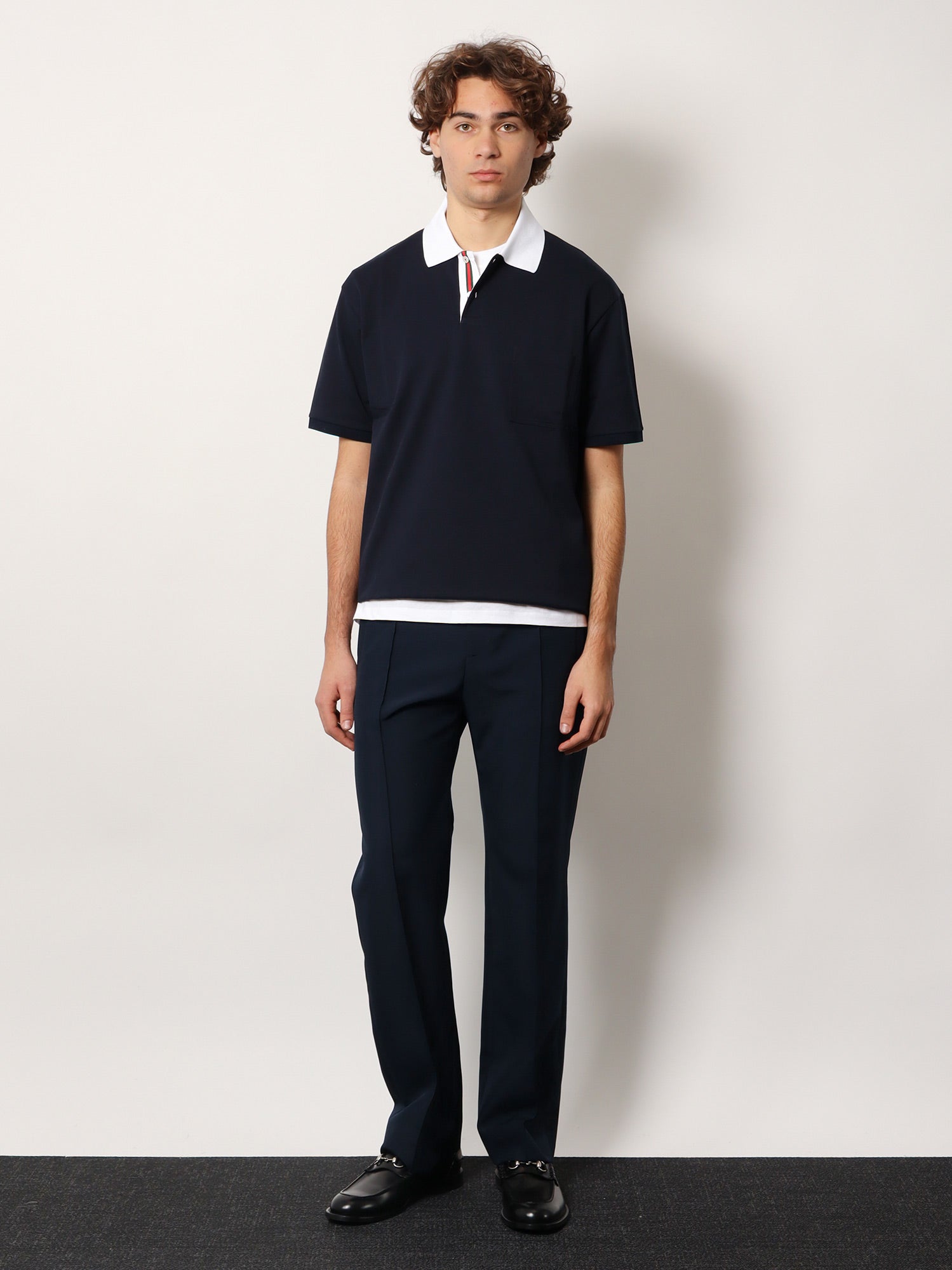 Gucci Men Cotton Piquet Polo Shirt GUCCI