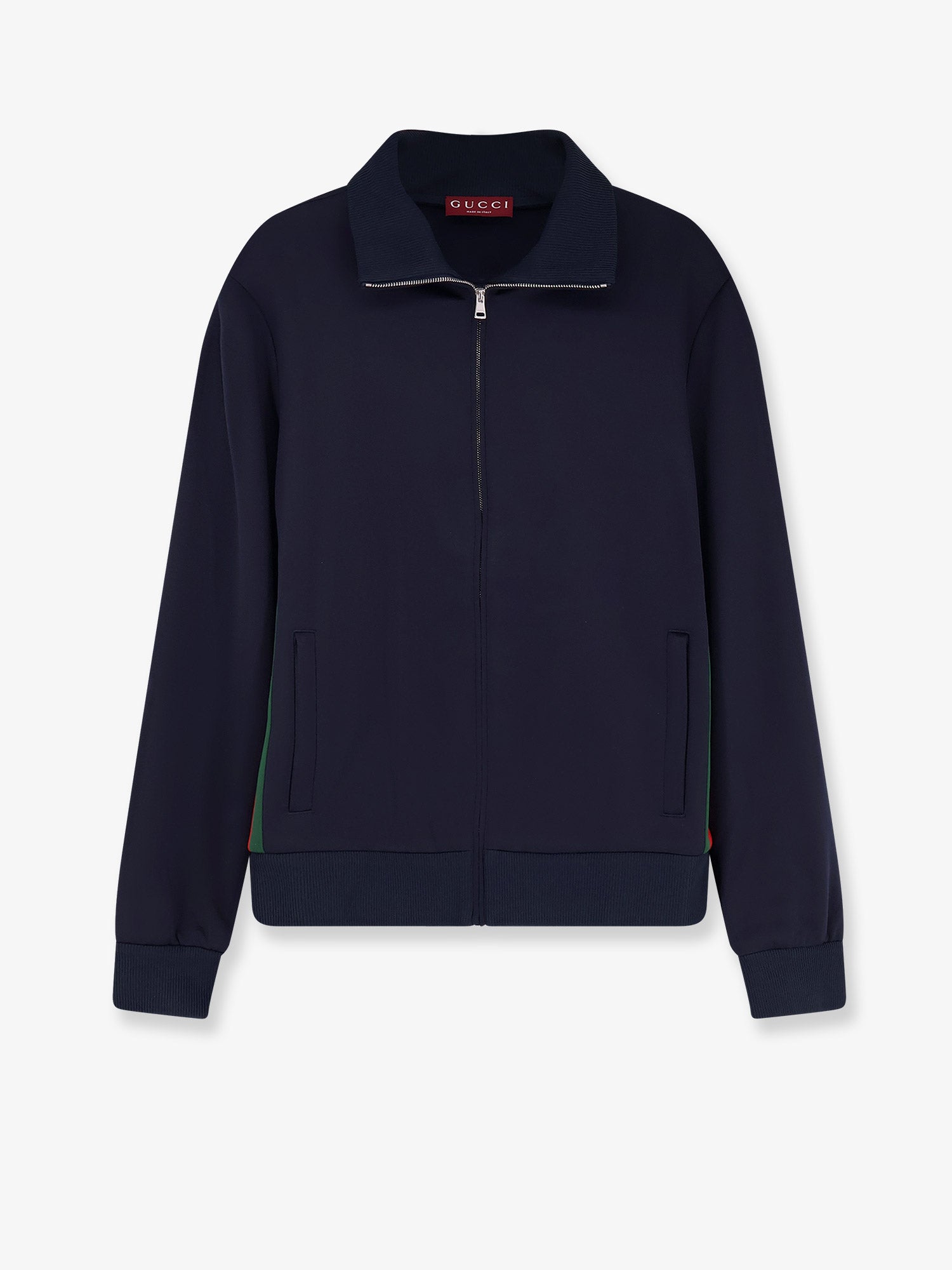 Gucci Men Jersey Sweatshirt With Lateral Web Band GUCCI