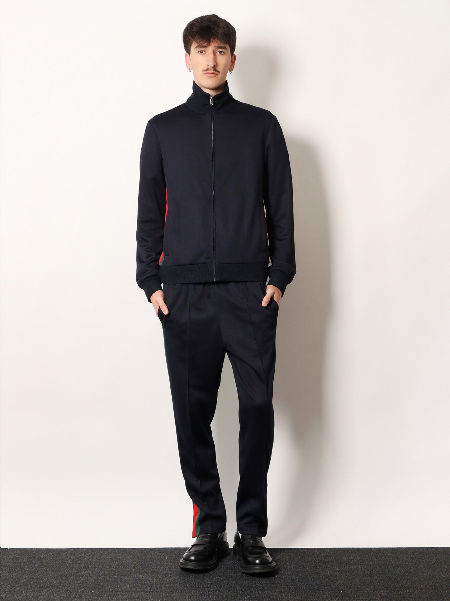 Gucci Men Jersey Sweatshirt With Lateral Web Band GUCCI